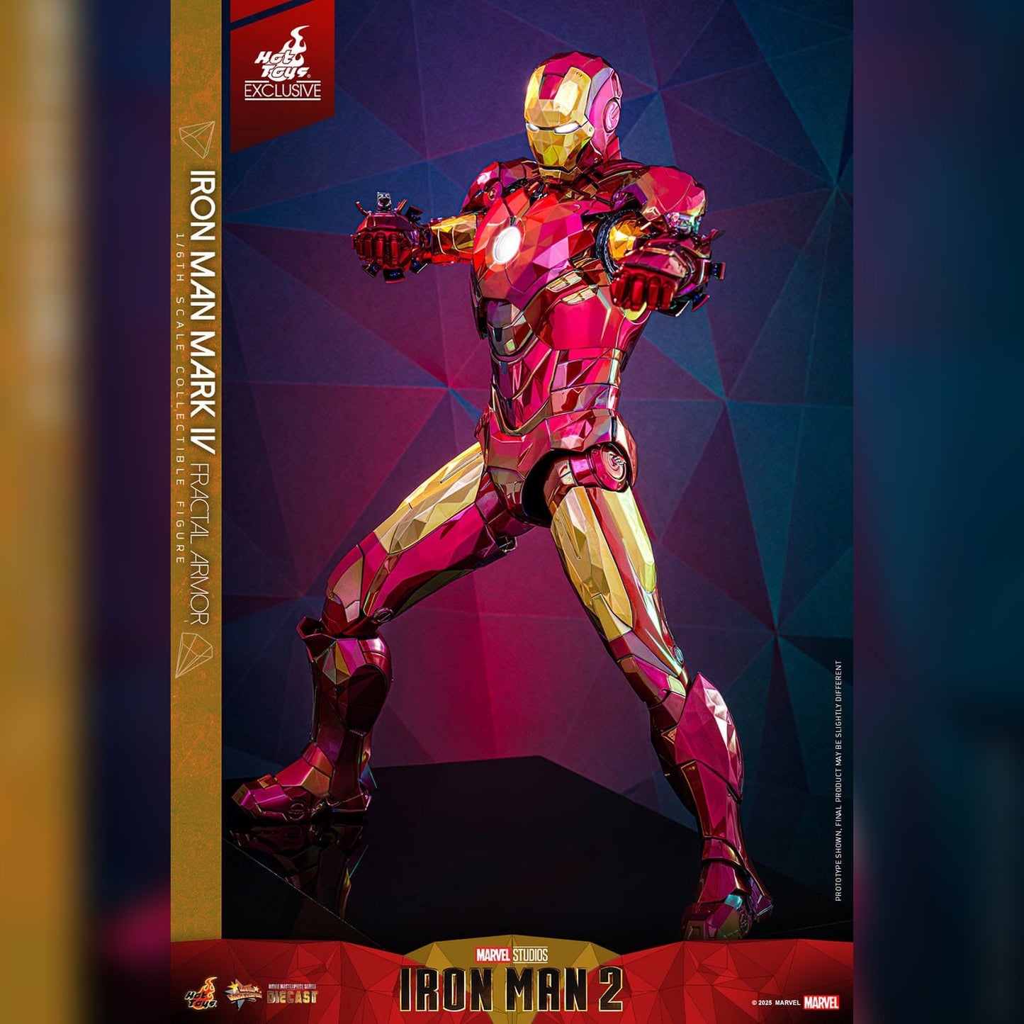 Iron Man 2: Iron Man Mark VI (Fractal Armor): Exclusive: 1/6th Action Figure - Hot Toys Action Figure
