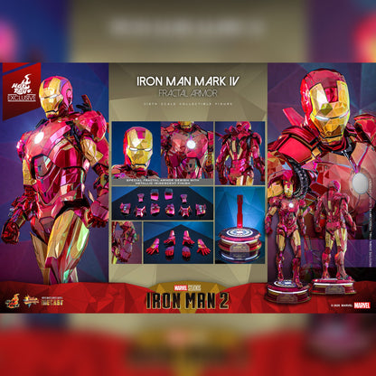 Iron Man 2: Iron Man Mark VI (Fractal Armor): Exclusive: 1/6th Action Figure - Hot Toys Action Figure