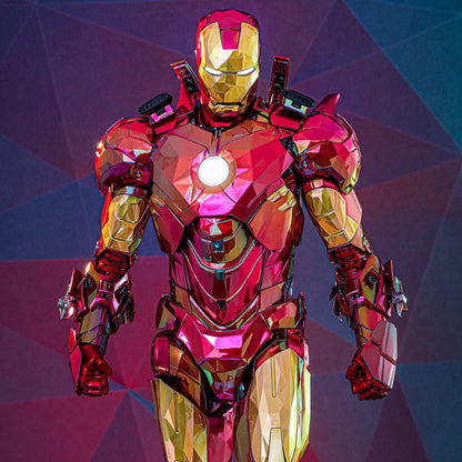 Iron Man 2: Iron Man Mark VI (Fractal Armor): Exclusive: 1/6th Action Figure - Hot Toys Action Figure