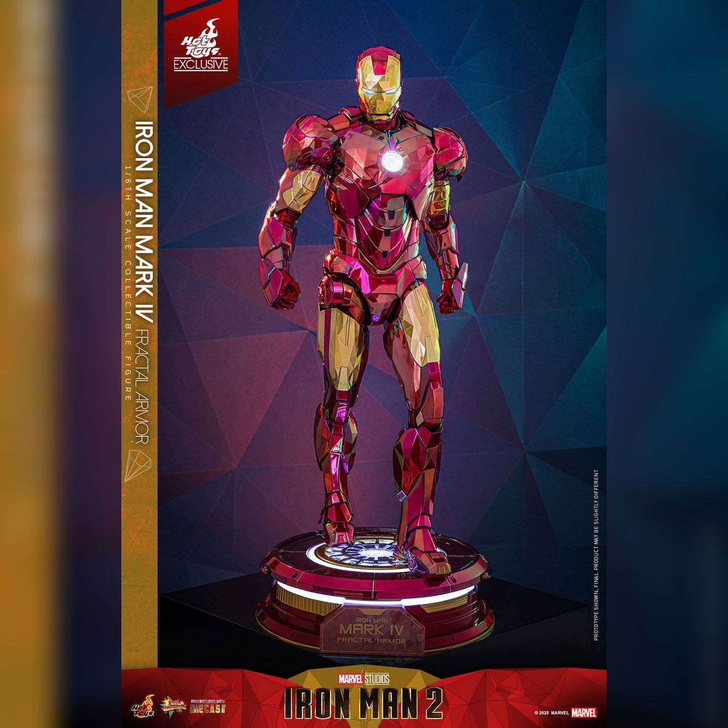 Iron Man 2: Iron Man Mark VI (Fractal Armor): Exclusive: 1/6th Action Figure - Hot Toys Action Figure
