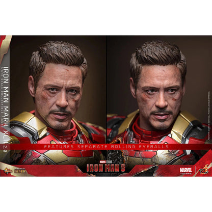 Iron Man 3: Iron Man Mark XLII (2.0): Deluxe: Marvel: Diecast - Hot Toys Action Figure
