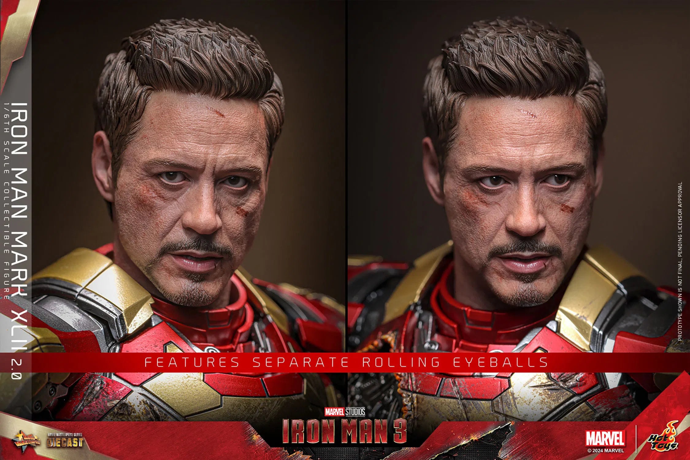 Iron Man 3: Iron Man Mark XLII (2.0): Deluxe: Marvel: Diecast: Hot Toys Hot Toys