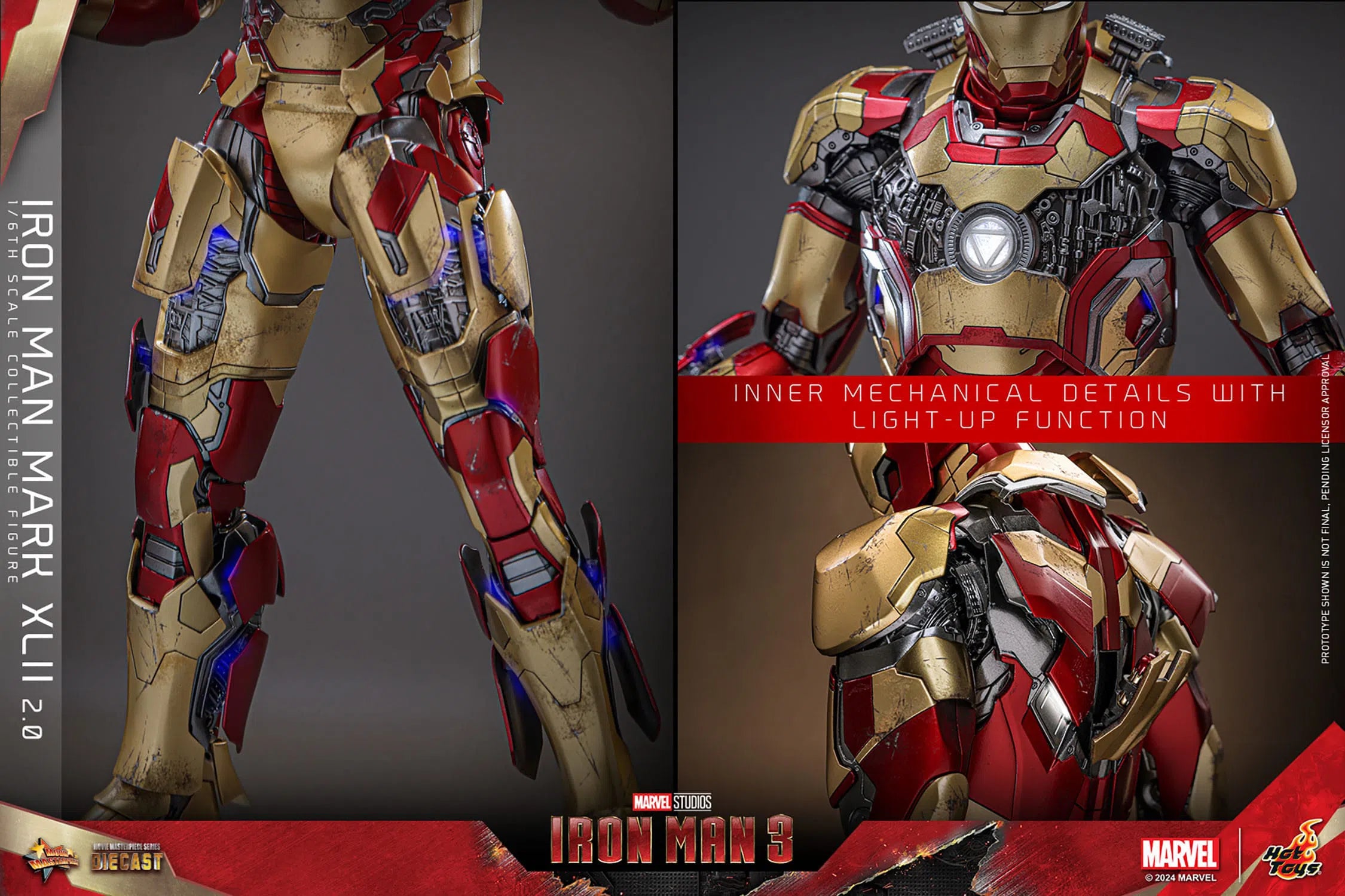 Iron Man 3: Iron Man Mark XLII (2.0): Deluxe: Marvel: Diecast: Hot Toys Hot Toys