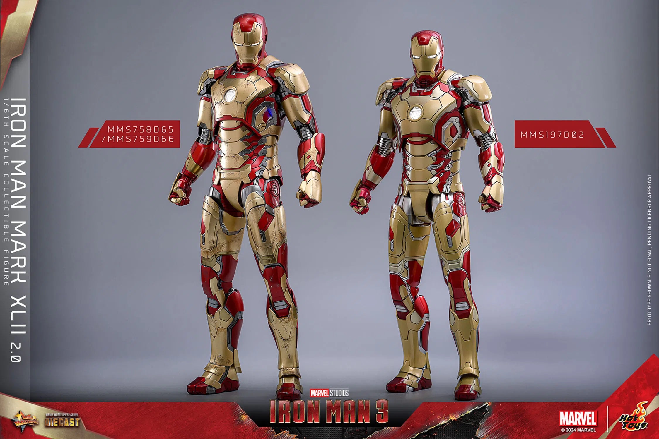 Iron Man 3: Iron Man Mark XLII (2.0): Deluxe: Marvel: Diecast: Hot Toys Hot Toys