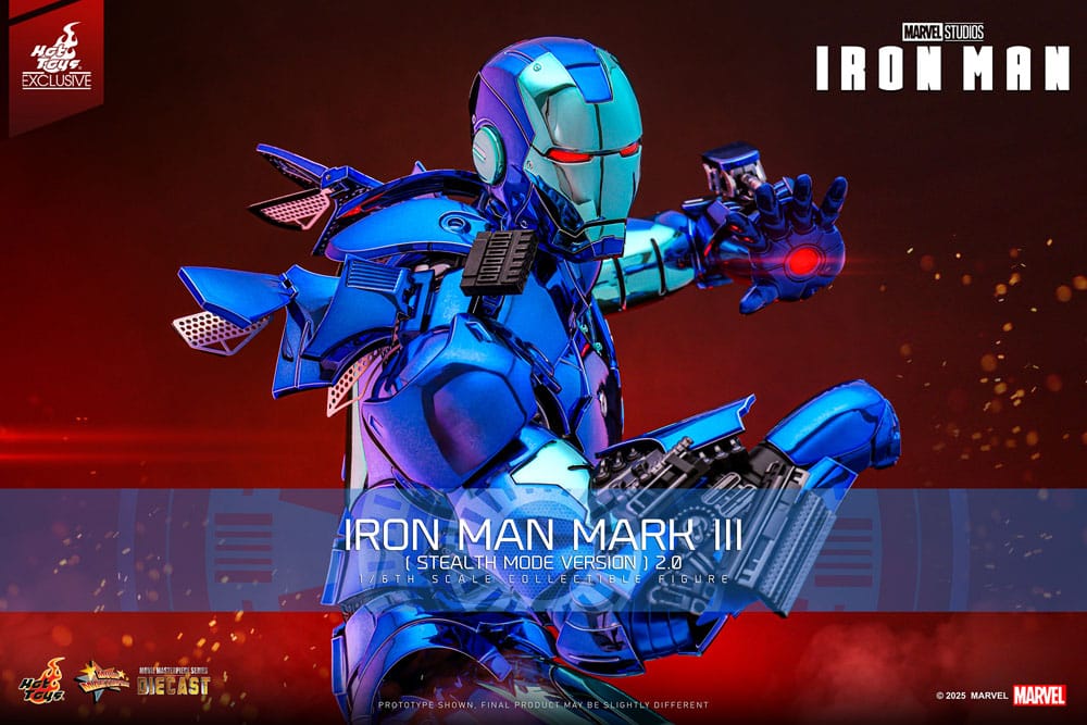 Iron Man: Iron Man Mark III (Stealth Mode Ver.) 2.0: Hot Toys Exclusive: 1/6 Scale Action Figure - Hot Toys Action Figure