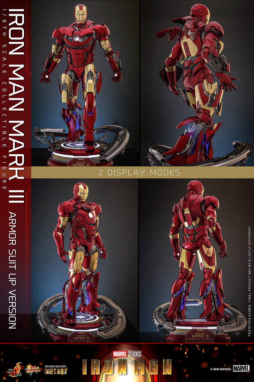 Iron Man: Iron Man Mark III (Suit Up Armor Version): 1/6th Action Figure: Hot Toys Hot Toys