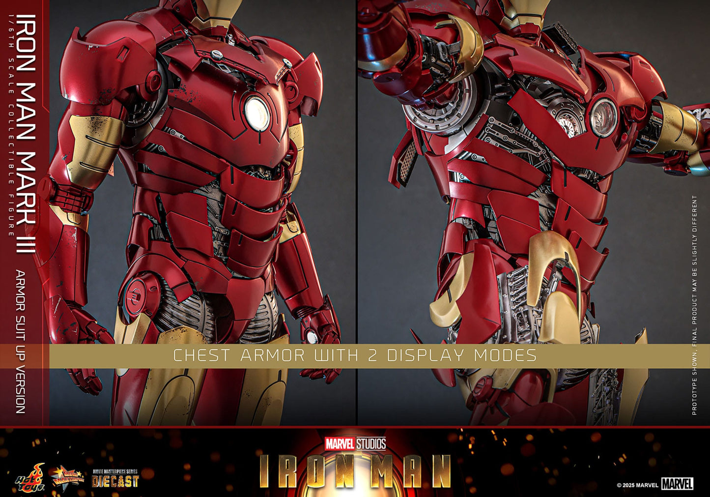 Iron Man: Iron Man Mark III (Suit Up Armor Version): 1/6th Action Figure: Hot Toys Hot Toys