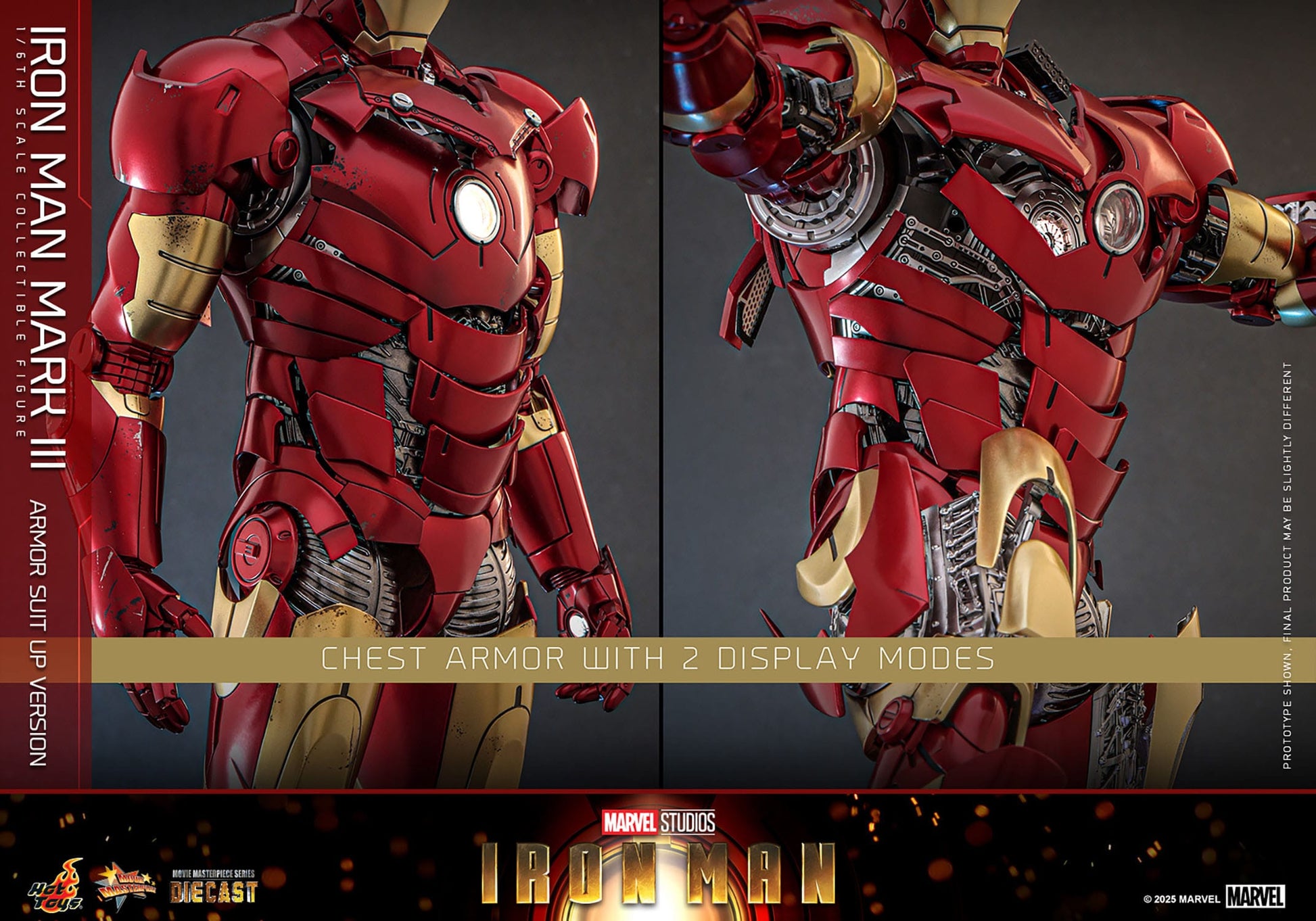 Iron Man: Iron Man Mark III (Suit Up Armor Version): 1/6th Action Figure: Hot Toys Hot Toys