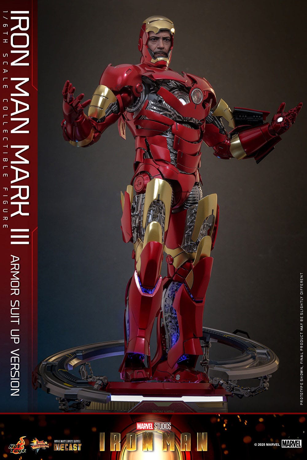 Iron Man: Iron Man Mark III (Suit Up Armor Version): 1/6th Action Figure: Hot Toys Hot Toys