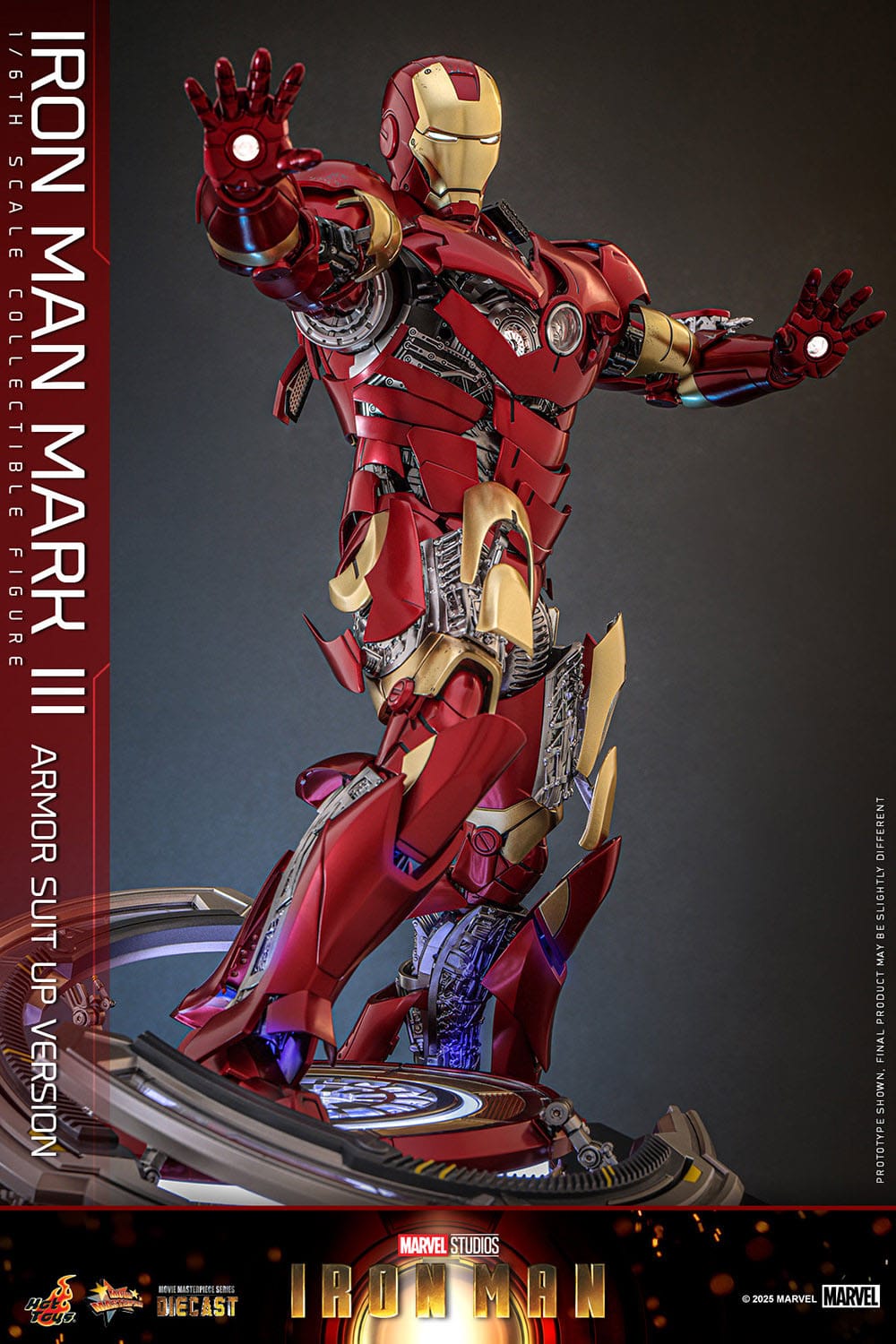 Iron Man: Iron Man Mark III (Suit Up Armor Version): 1/6th Action Figure: Hot Toys Hot Toys