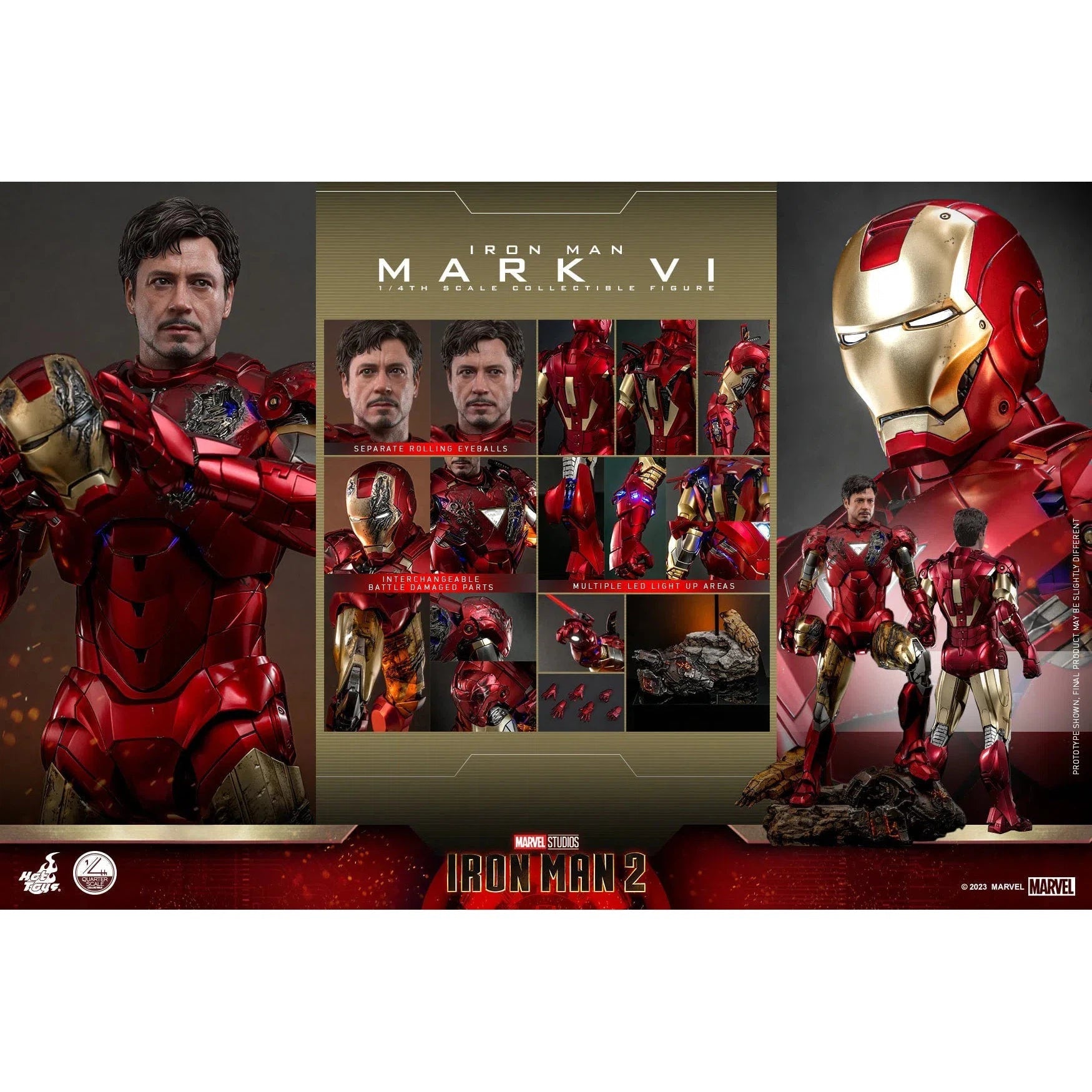 Iron Man MK VI: Iron Man 2: Marvel: Quarter Scale Hot Toys