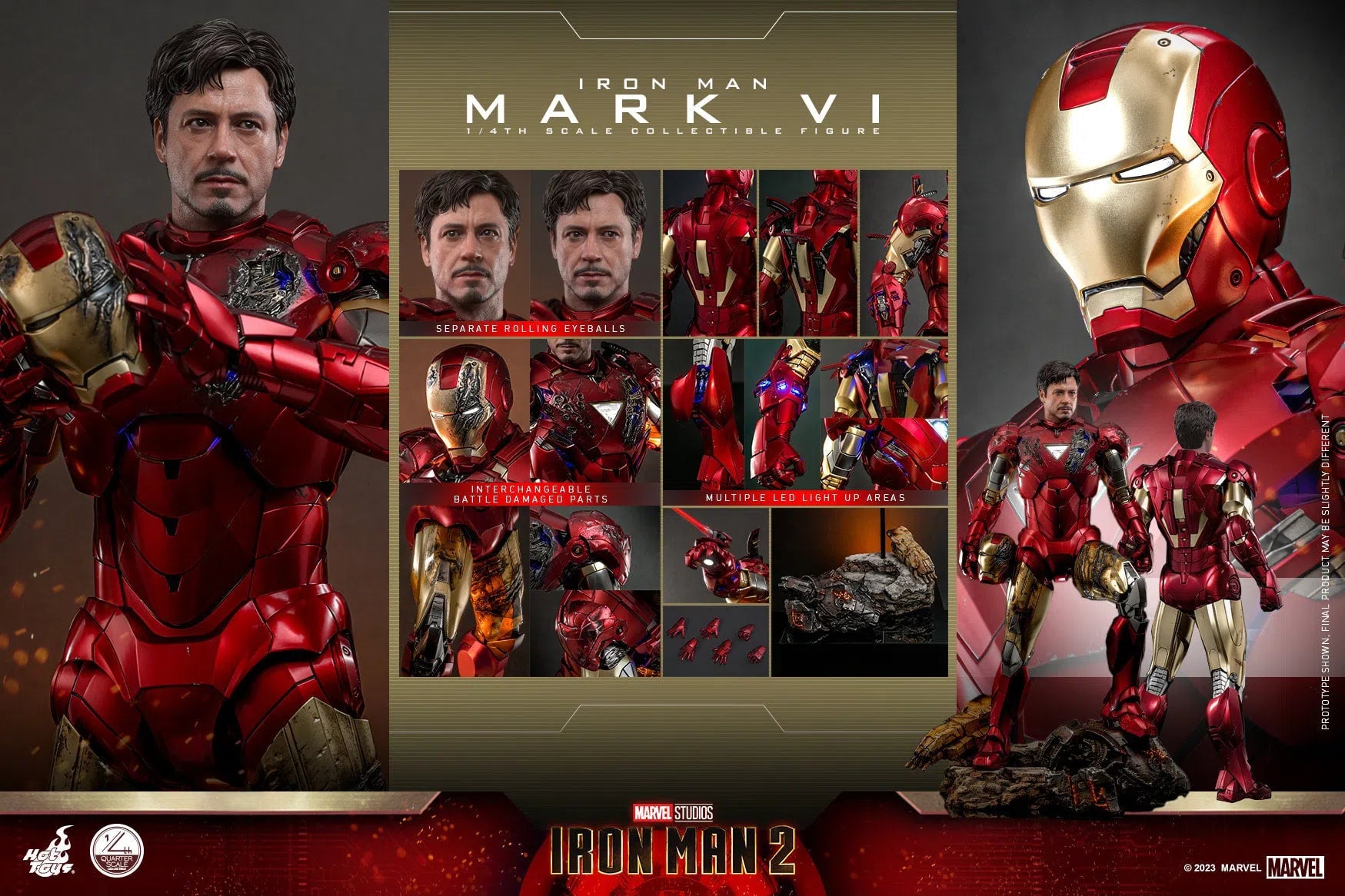 Iron Man MK VI: Iron Man 2: Marvel: Quarter Scale Hot Toys