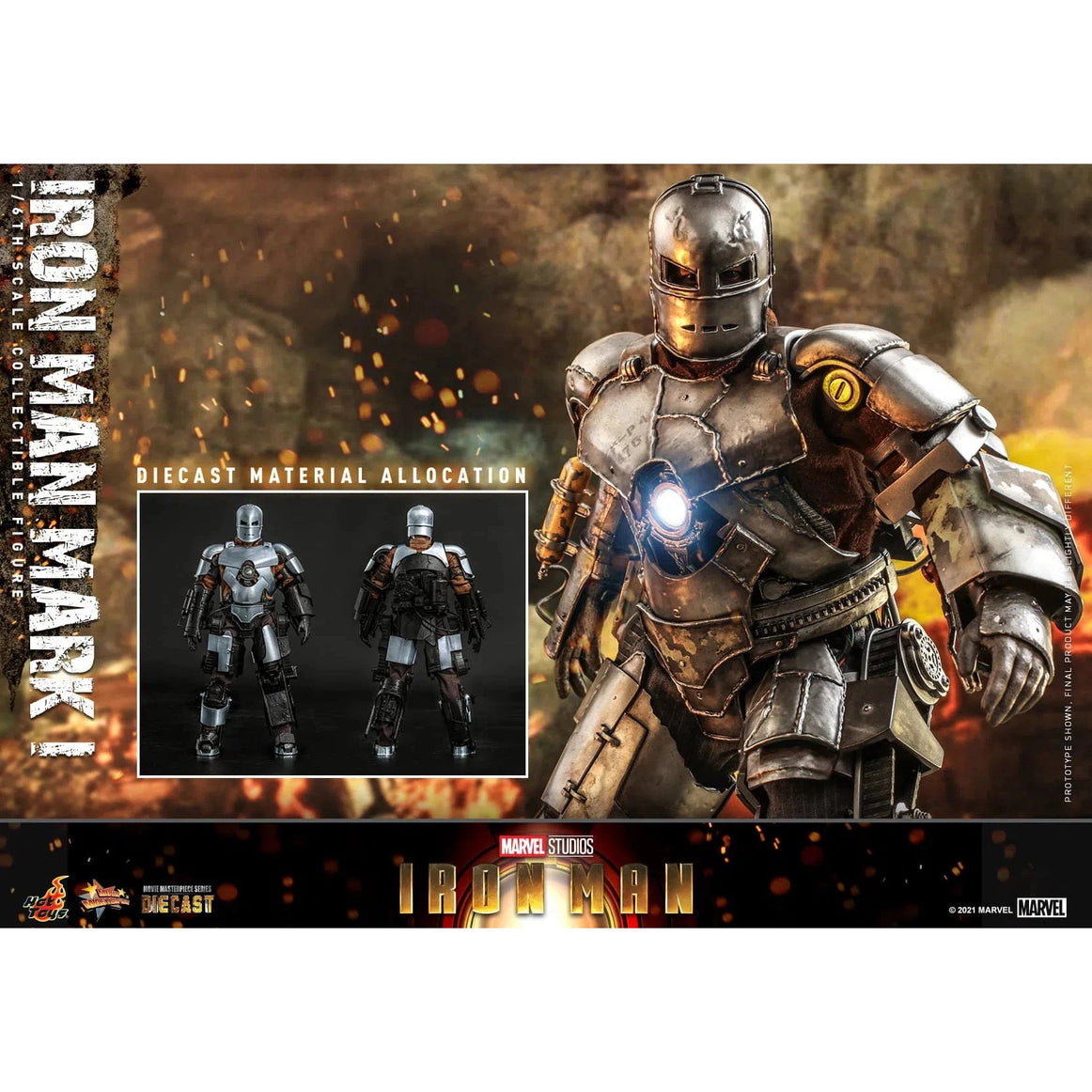 Iron Man: MK1: Iron Man 1: Diecast: Marvel: MMS605D40 Hot Toys