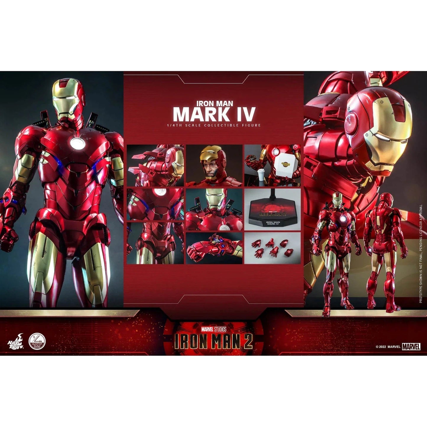 Iron Man: MKIV: Iron Man 2: Marvel: Quarter Scale: QS020 Hot Toys