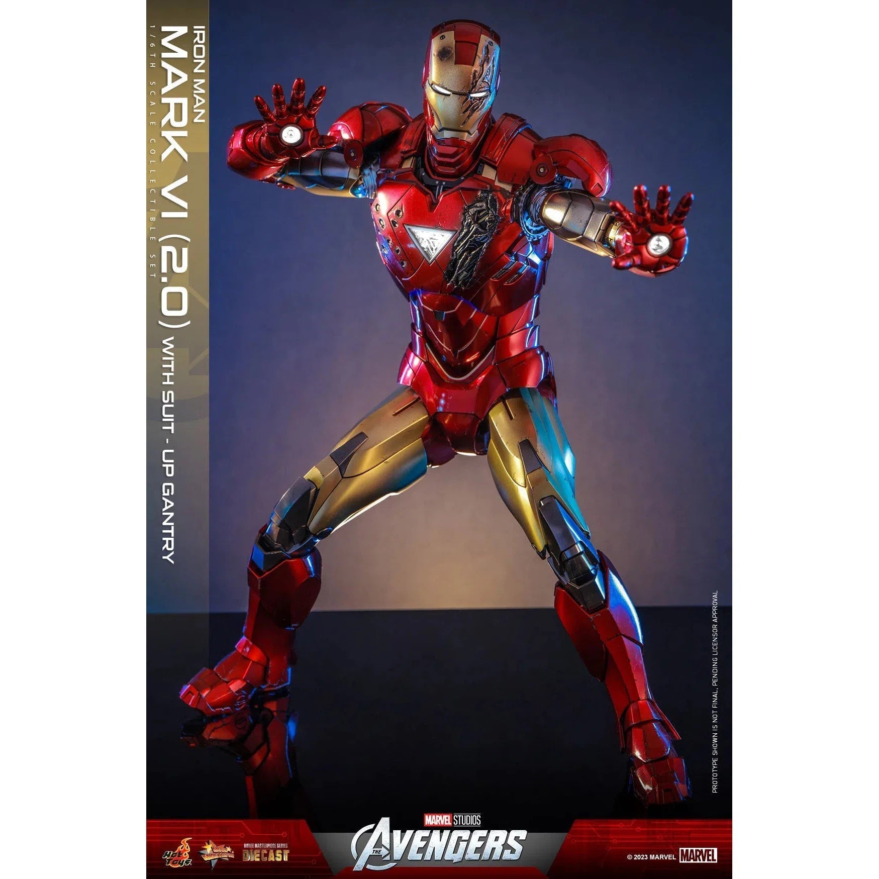 Iron Man: Mark VI (2.0): With Suit Up Gantry: Marvel: MMS688D53 Hot Toys