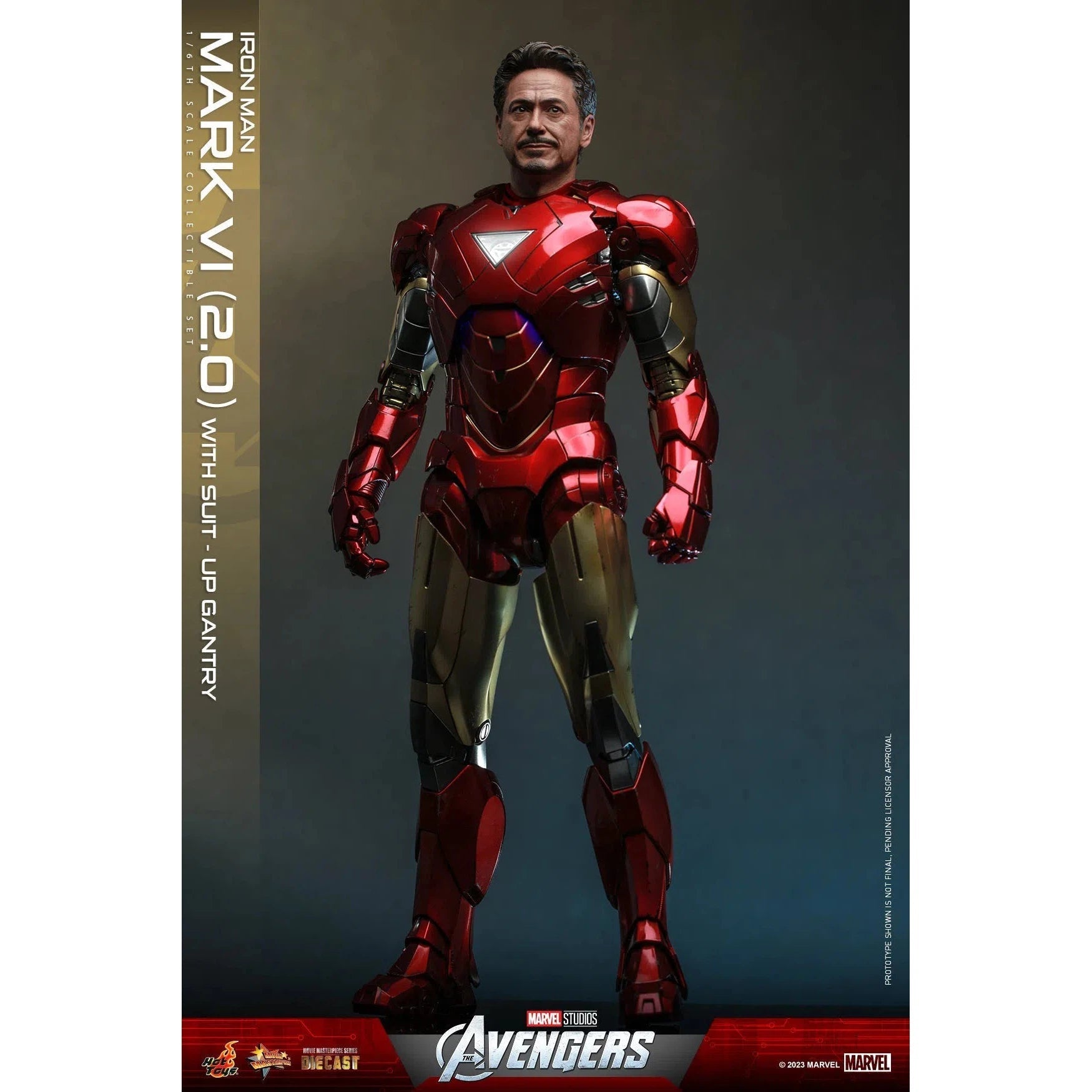 Iron Man: Mark VI (2.0): With Suit Up Gantry: Marvel: MMS688D53 Hot Toys