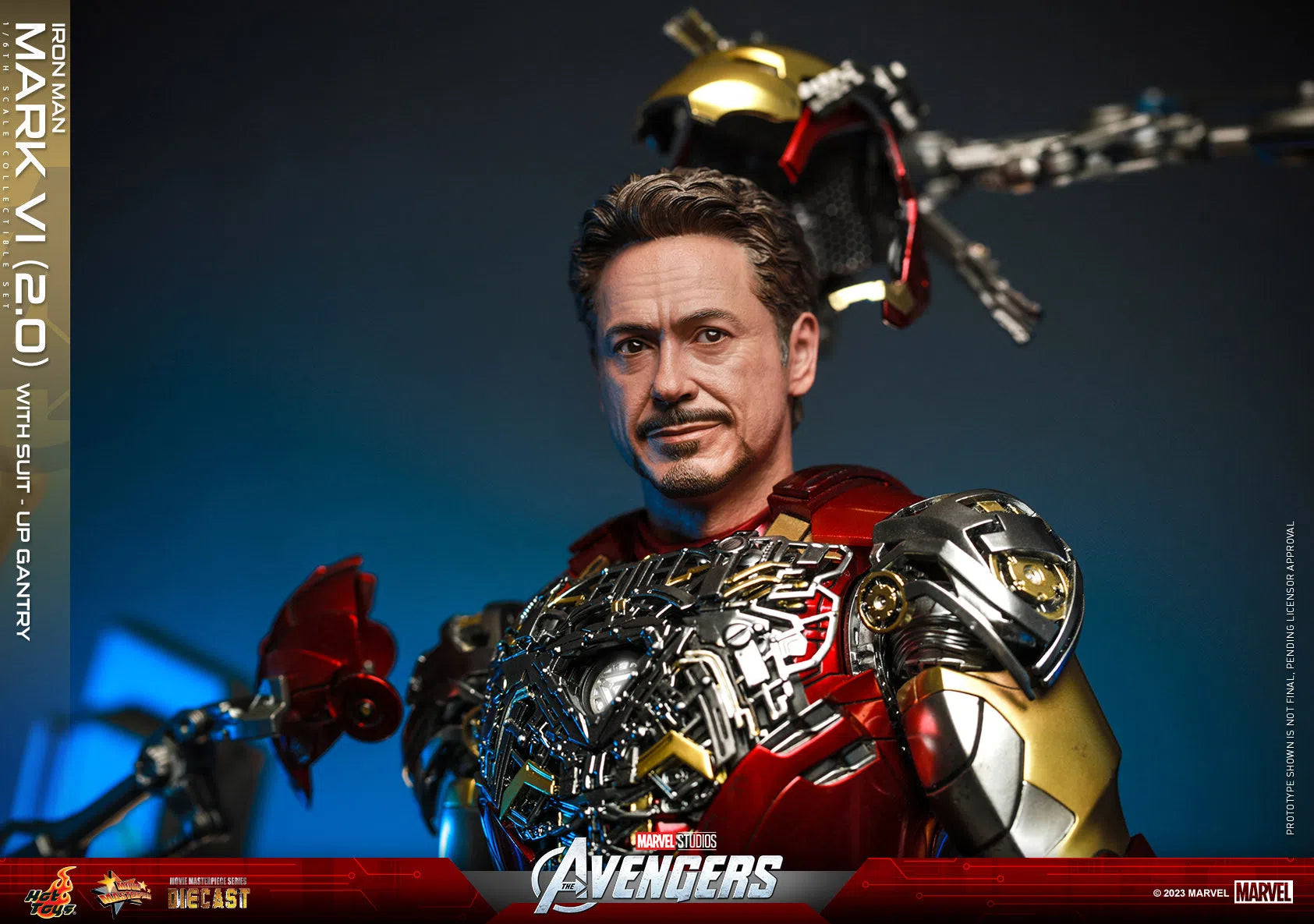 Iron Man: Mark VI (2.0): With Suit Up Gantry: Marvel: MMS688D53 Hot Toys