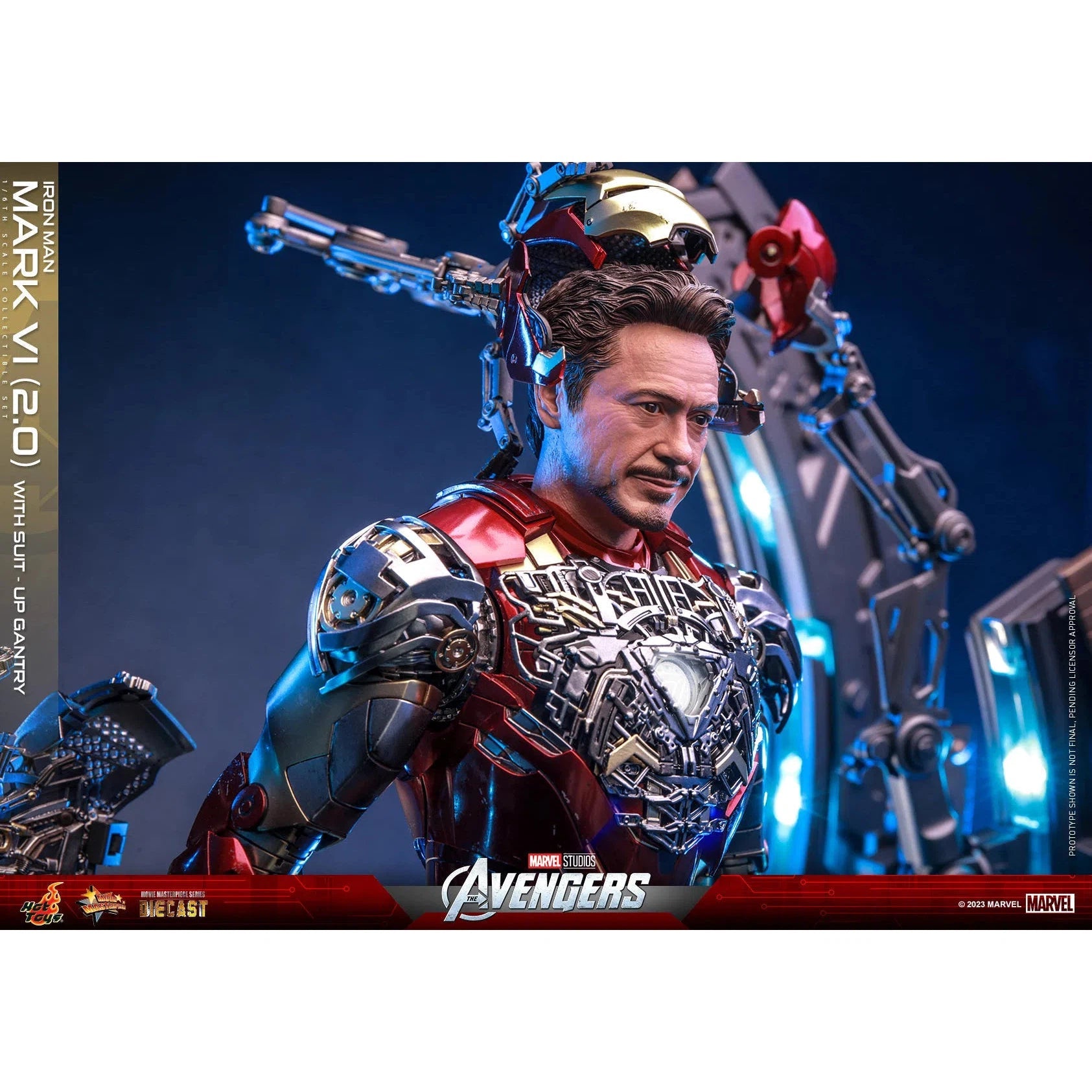 Iron Man: Mark VI (2.0): With Suit Up Gantry: Marvel: MMS688D53 Hot Toys