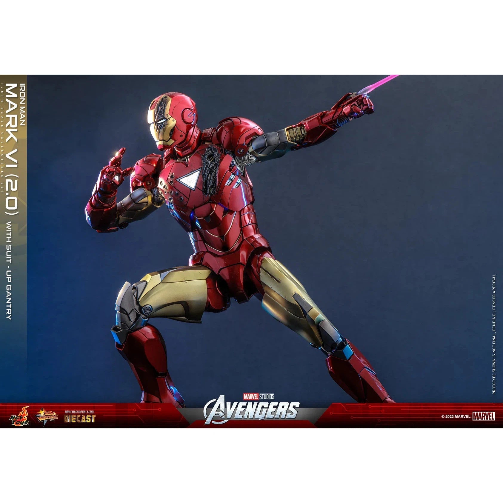 Iron Man: Mark VI (2.0): With Suit Up Gantry: Marvel: MMS688D53 Hot Toys