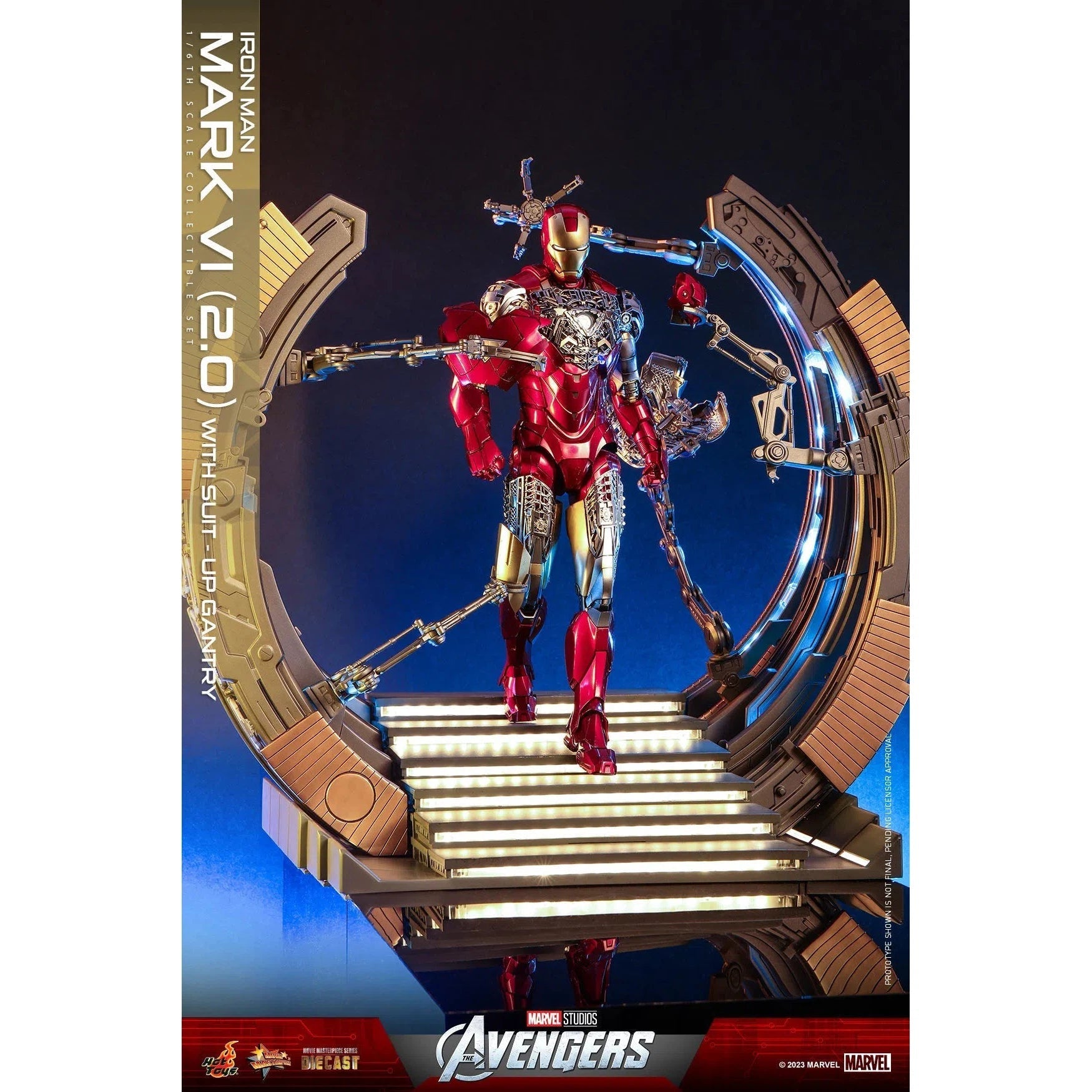 Iron Man: Mark VI (2.0): With Suit Up Gantry: Marvel: MMS688D53 Hot Toys