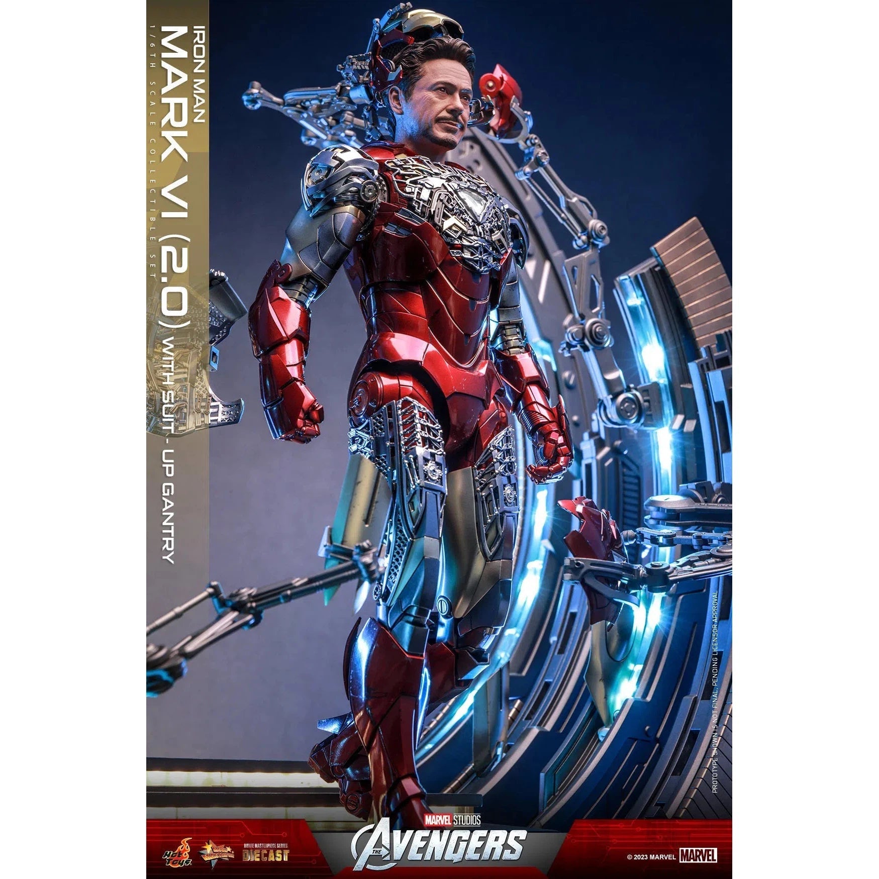 Iron Man: Mark VI (2.0): With Suit Up Gantry: Marvel: MMS688D53 Hot Toys