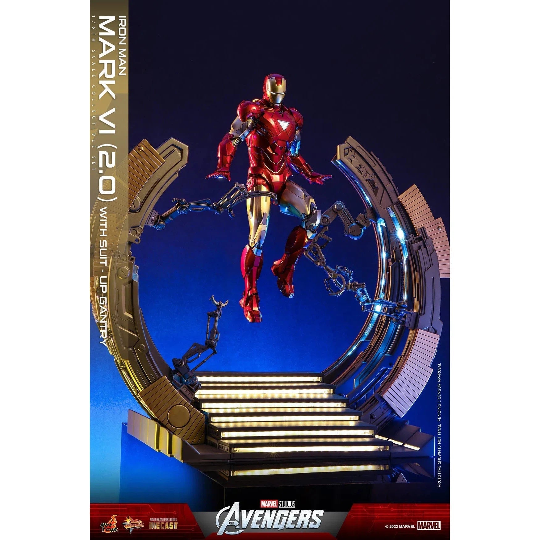 Iron Man: Mark VI (2.0): With Suit Up Gantry: Marvel: MMS688D53 Hot Toys