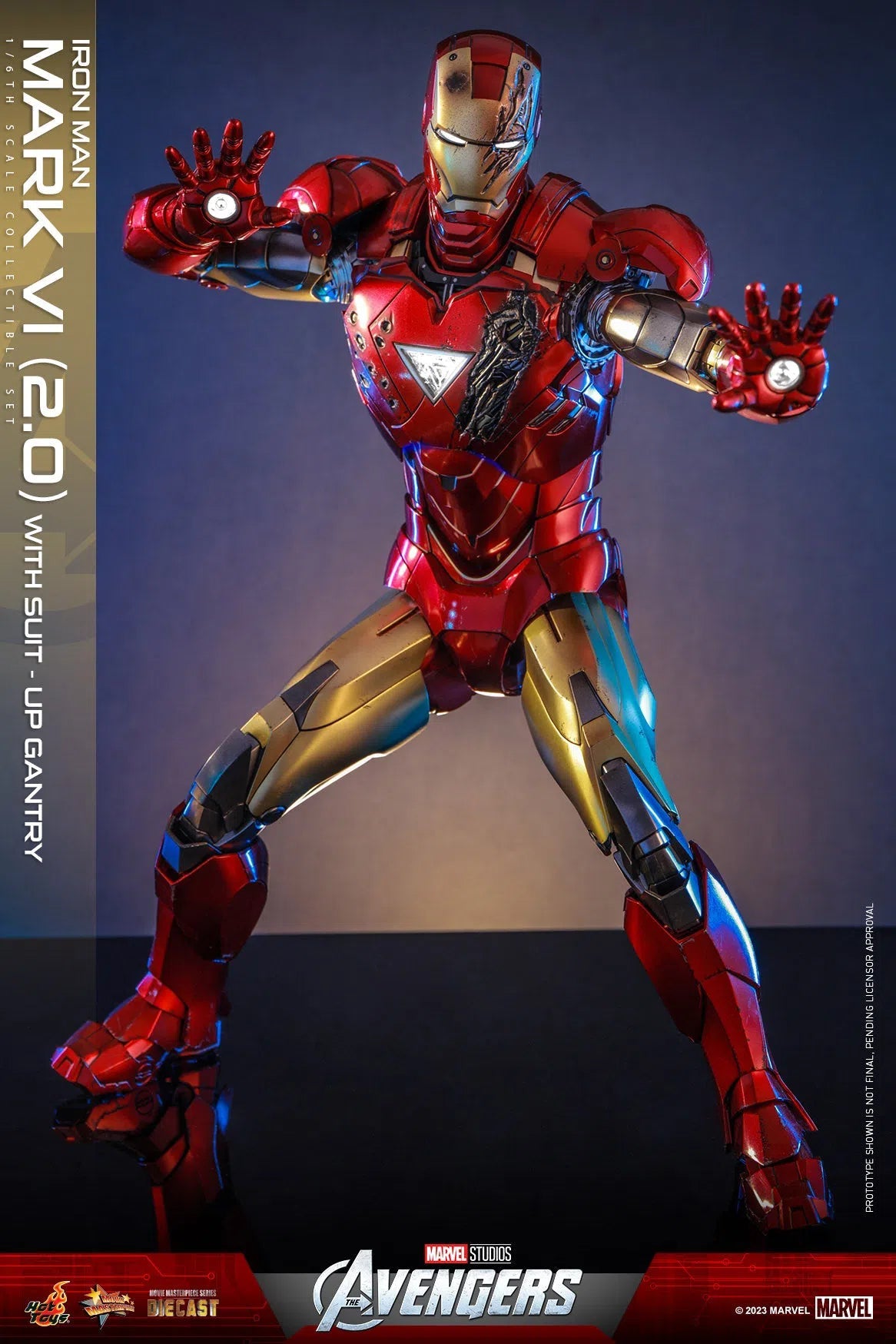 Iron Man: Mark VI (2.0): With Suit Up Gantry: Marvel: MMS688D53 Hot Toys