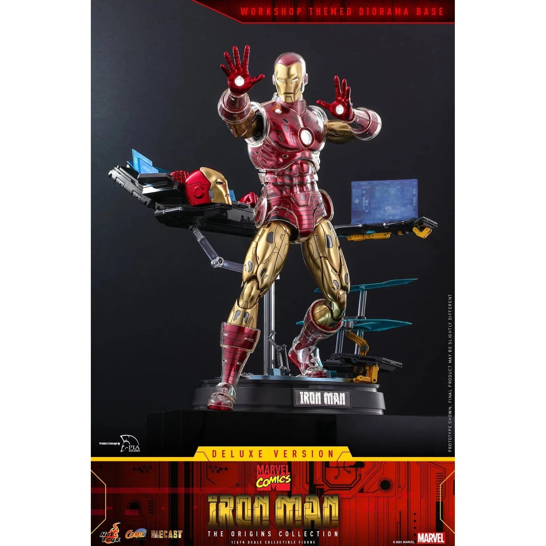 Iron Man: Origins Collection: CMS08 D38: Deluxe Edition: Marvel Hot Toys