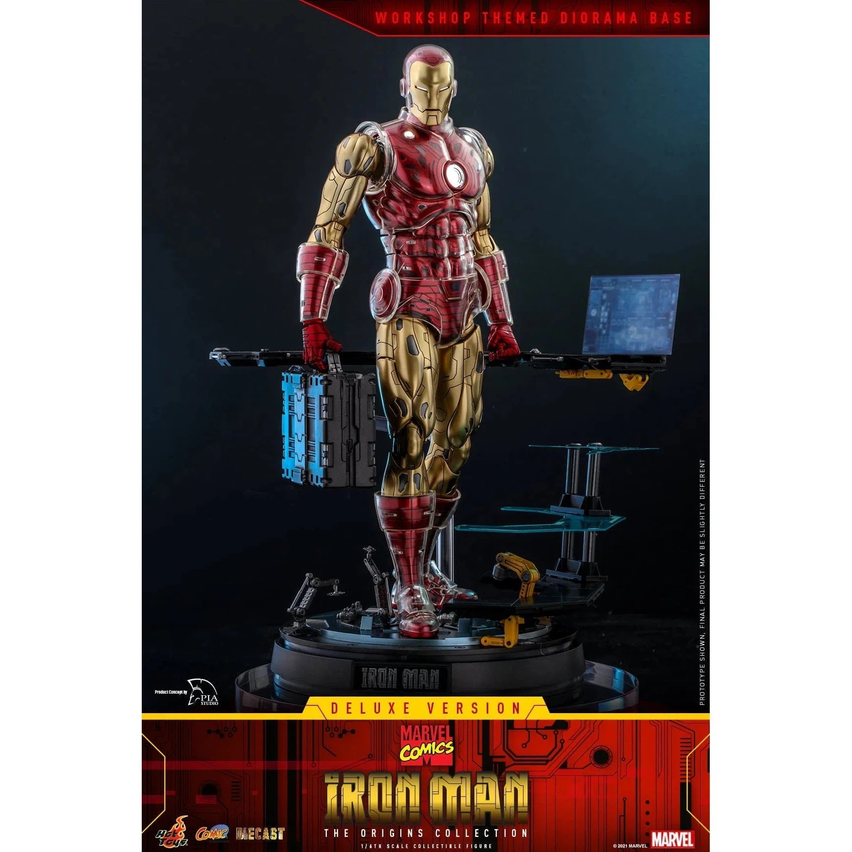 Iron Man: Origins Collection: CMS08 D38: Deluxe Edition: Marvel Hot Toys