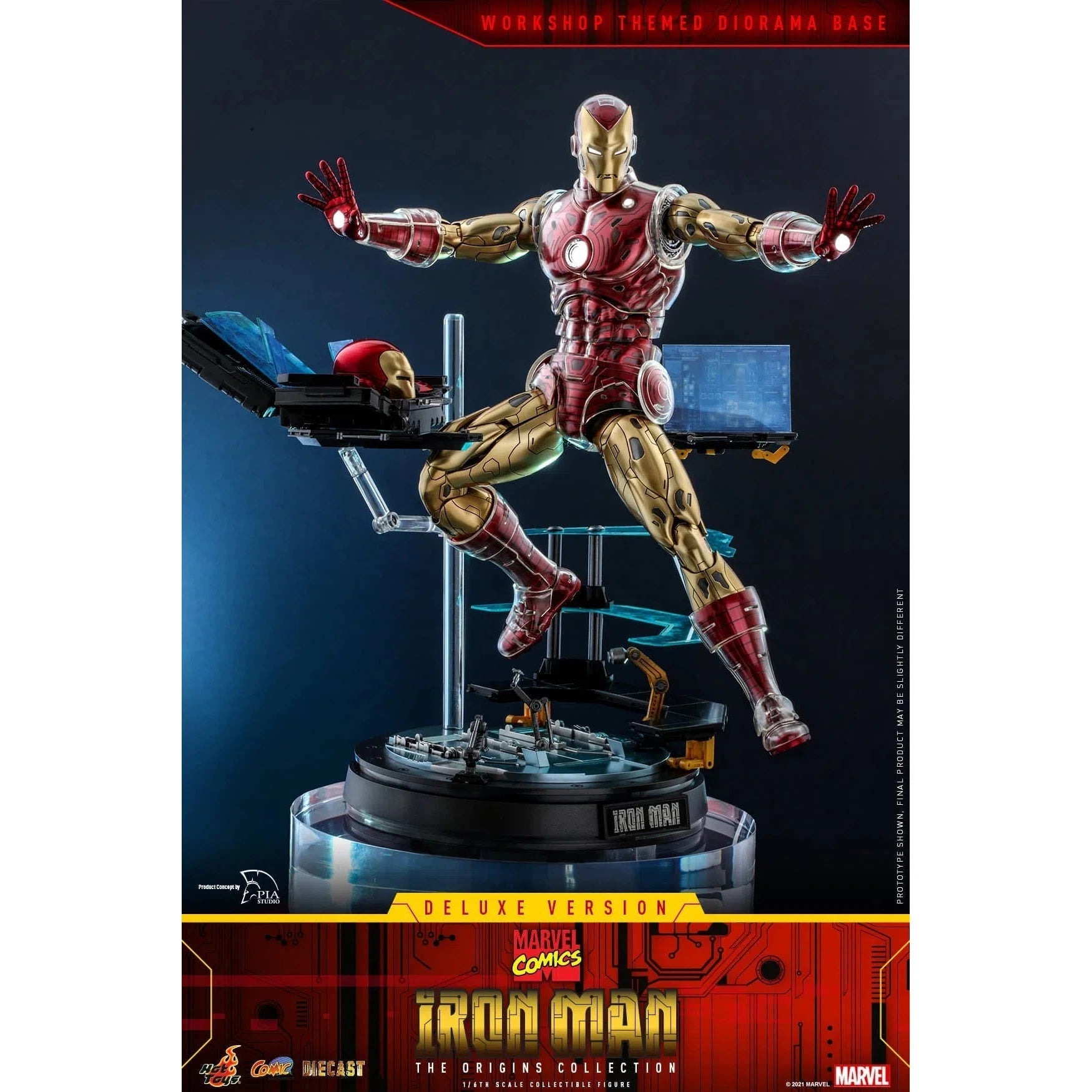 Iron Man: Origins Collection: CMS08 D38: Deluxe Edition: Marvel Hot Toys