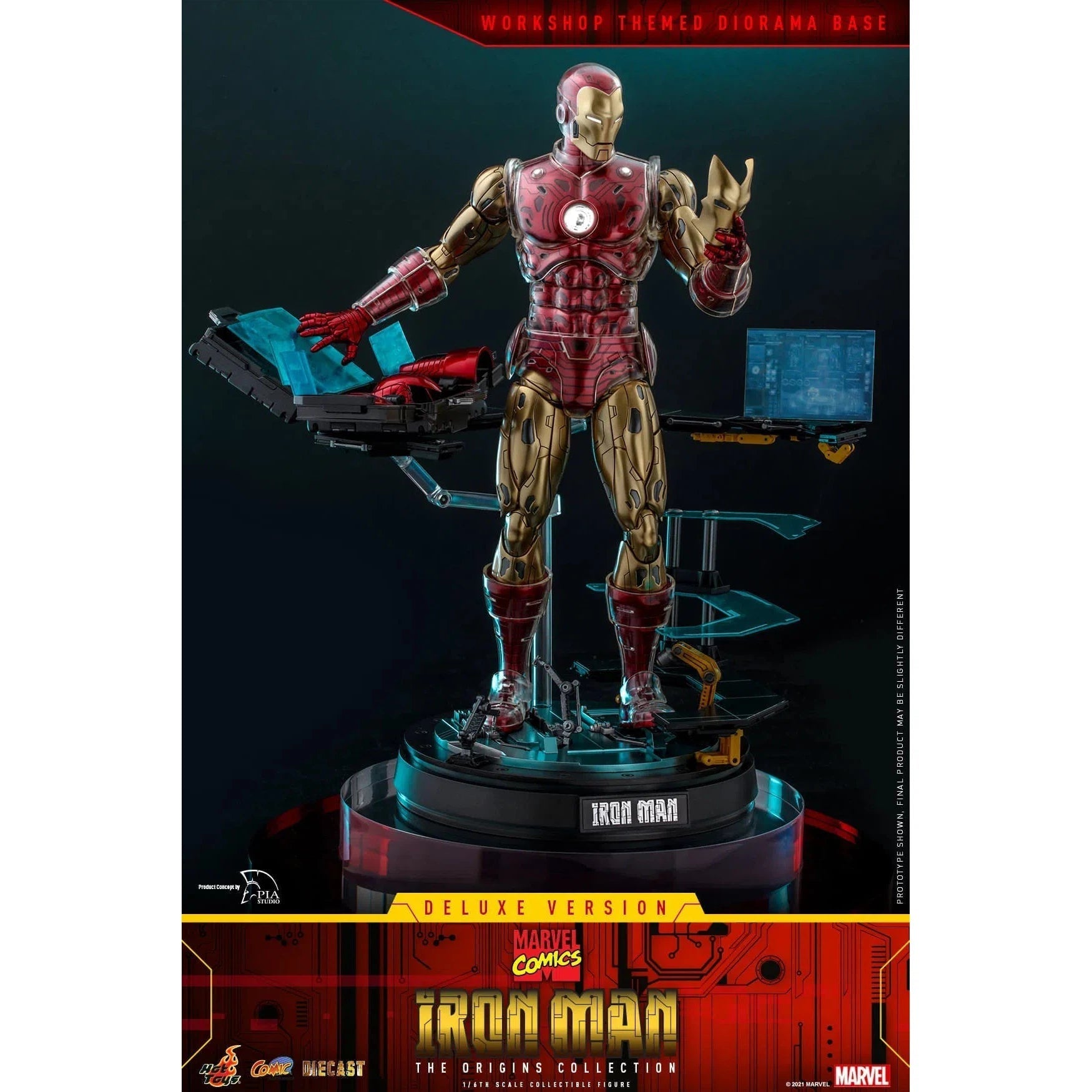 Iron Man: Origins Collection: CMS08 D38: Deluxe Edition: Marvel Hot Toys