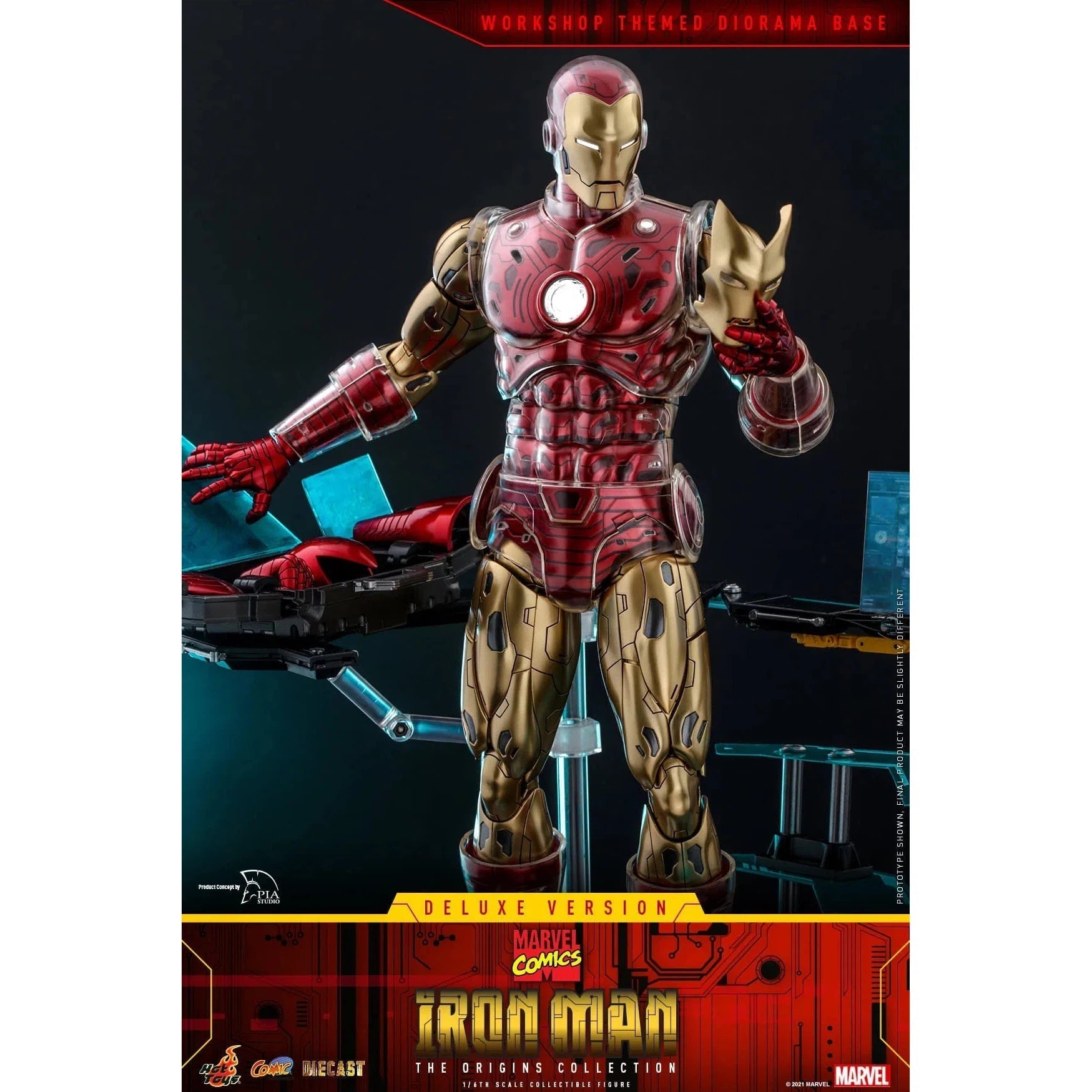 Iron Man: Origins Collection: CMS08 D38: Deluxe Edition: Marvel Hot Toys