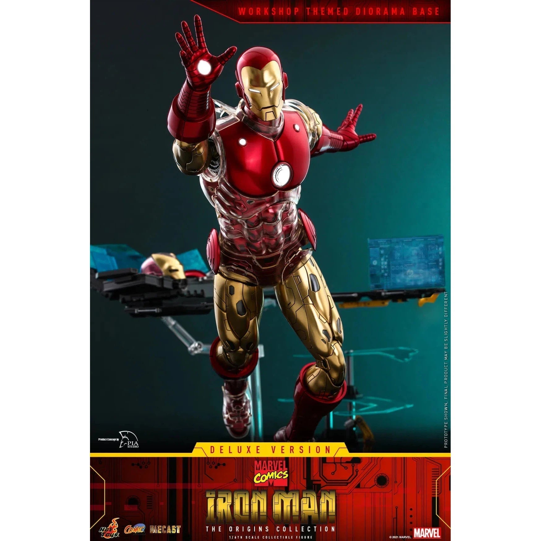 Iron Man: Origins Collection: CMS08 D38: Deluxe Edition: Marvel Hot Toys