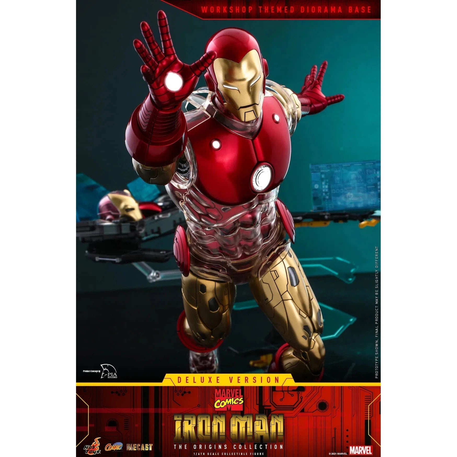 Iron Man: Origins Collection: CMS08 D38: Deluxe Edition: Marvel Hot Toys