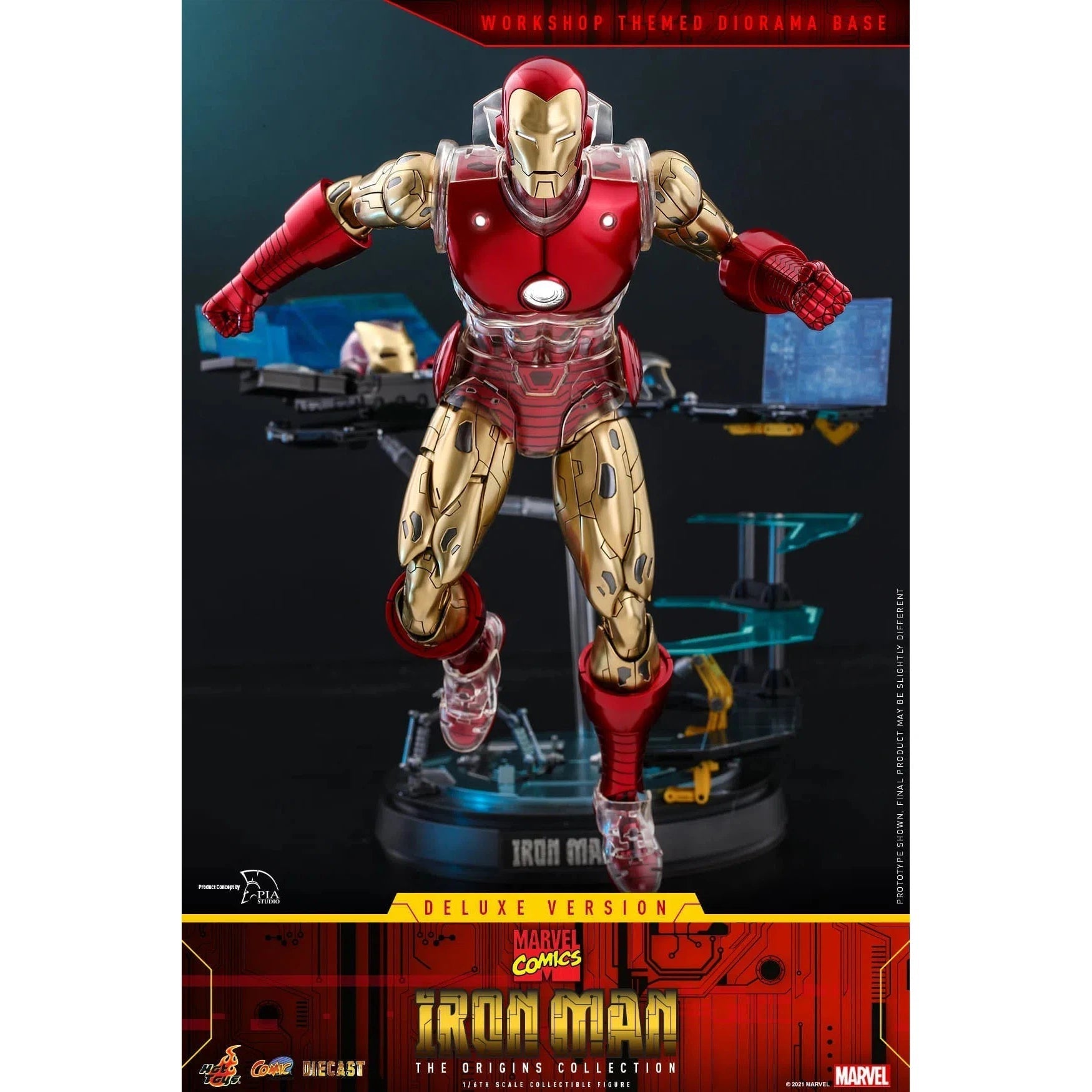 Iron Man: Origins Collection: CMS08 D38: Deluxe Edition: Marvel Hot Toys