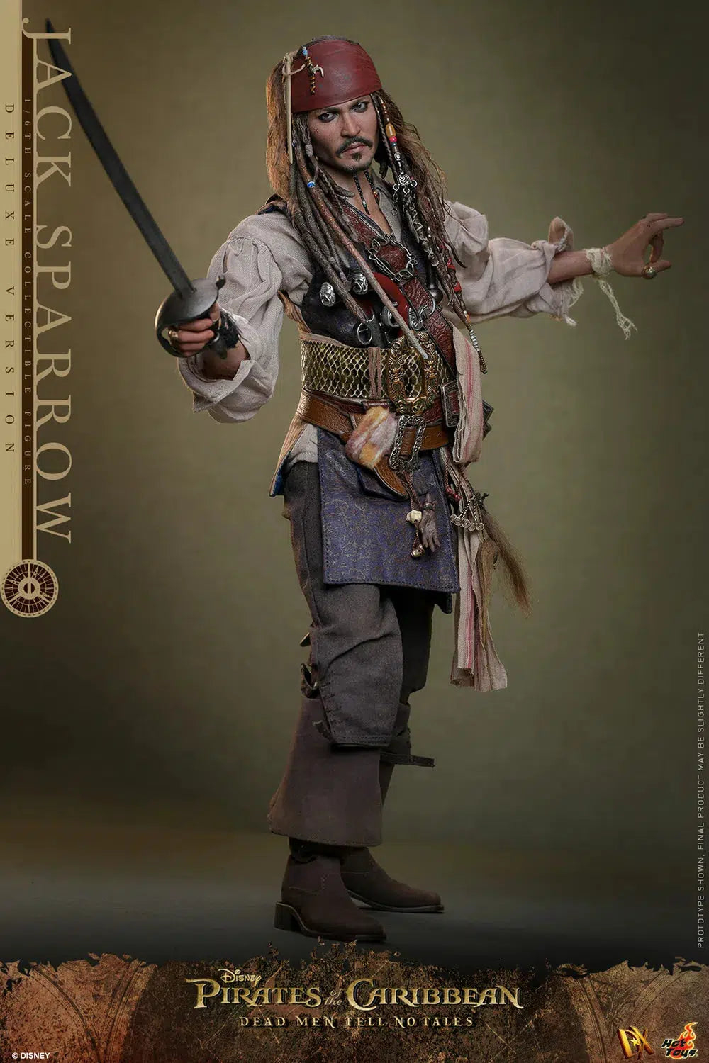 Jack Sparrow: Pirates Of The Caribbean: Dead Men Tell No Tales: Deluxe: Sixth Scale: DX38 Hot Toys