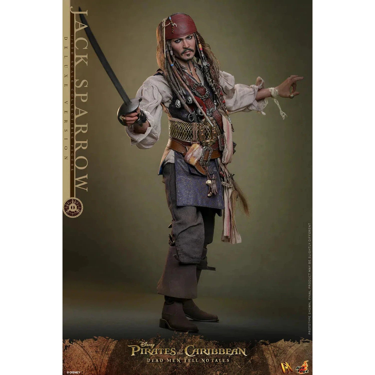 Jack Sparrow: Pirates Of The Caribbean: Dead Men Tell No Tales: Deluxe: Sixth Scale: DX38 Hot Toys