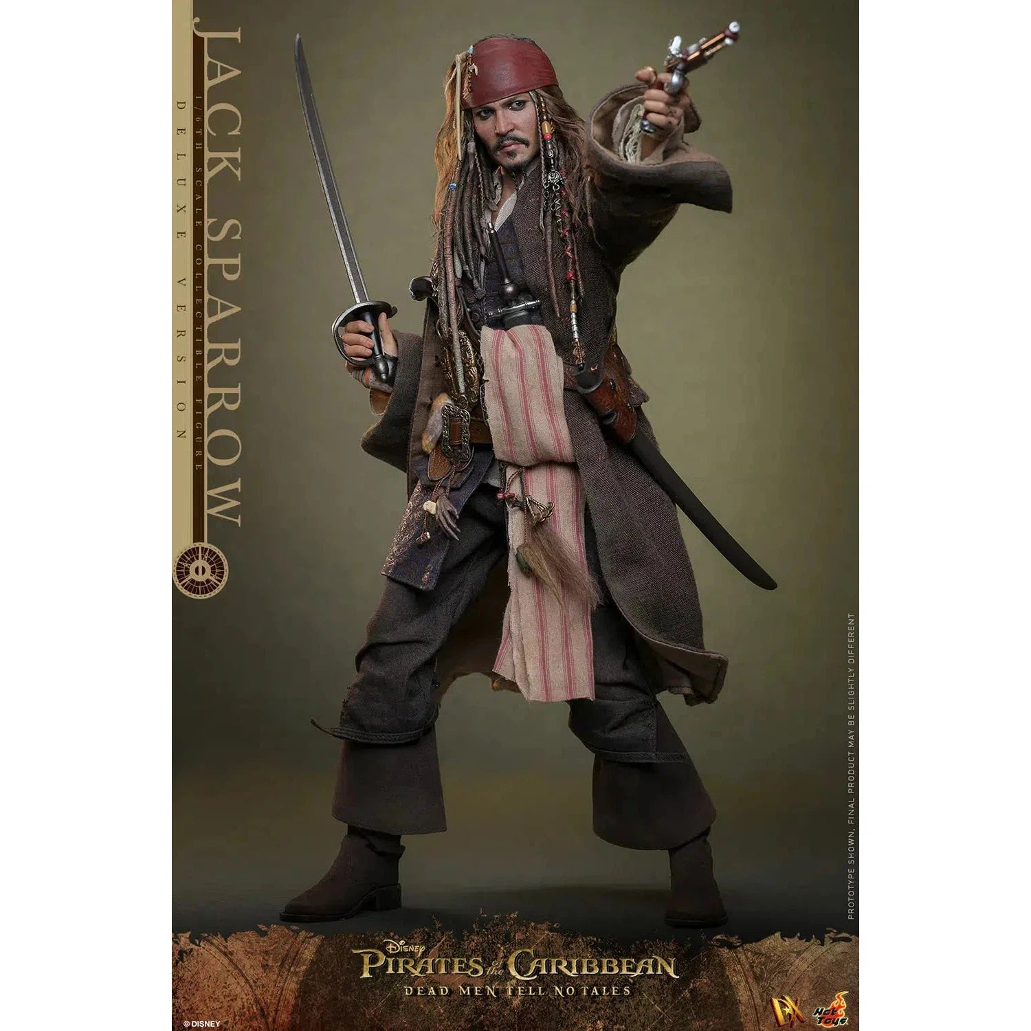 Jack Sparrow: Pirates Of The Caribbean: Dead Men Tell No Tales: Deluxe: Sixth Scale: DX38 Hot Toys