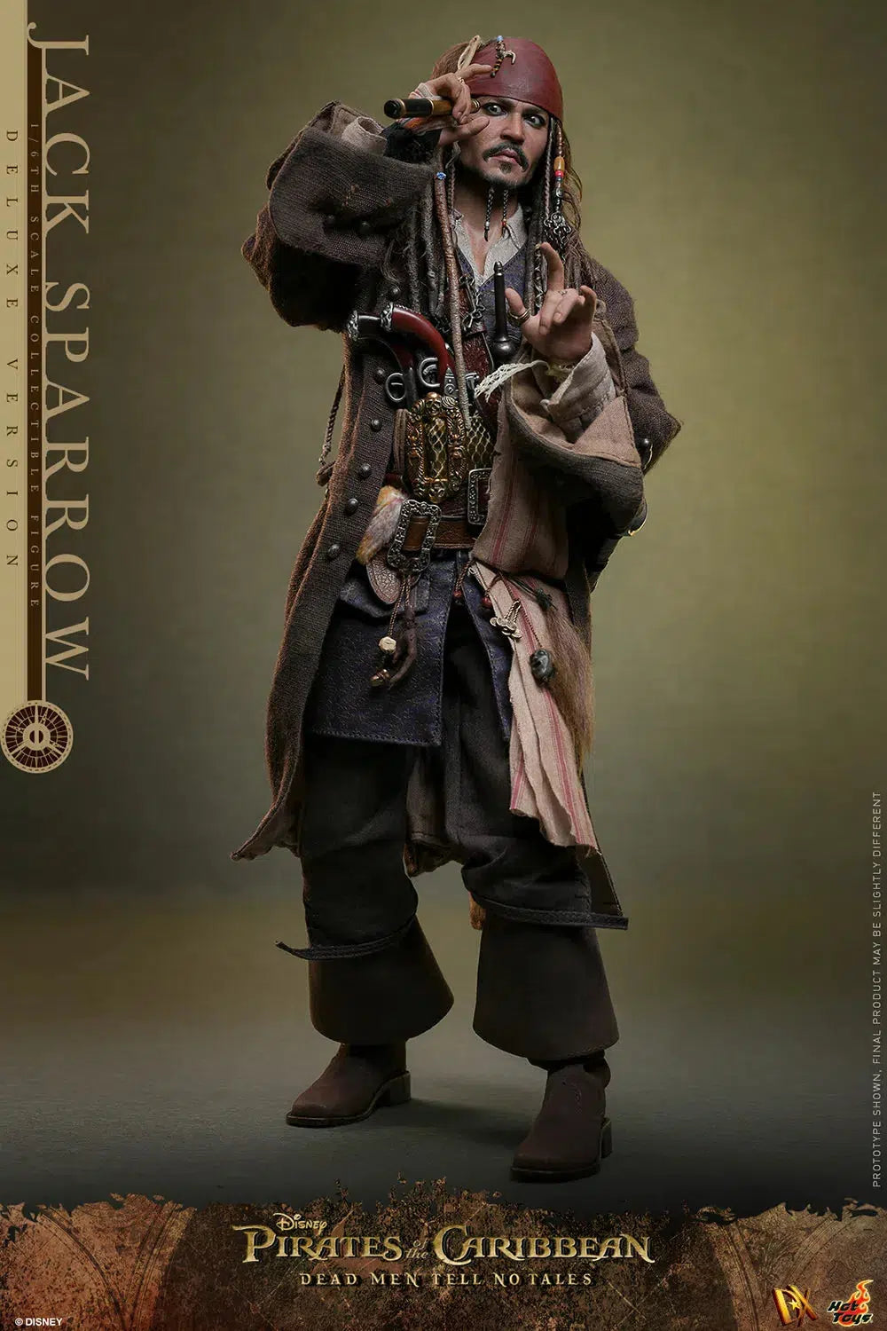 Jack Sparrow: Pirates Of The Caribbean: Dead Men Tell No Tales: Deluxe: Sixth Scale: DX38 Hot Toys