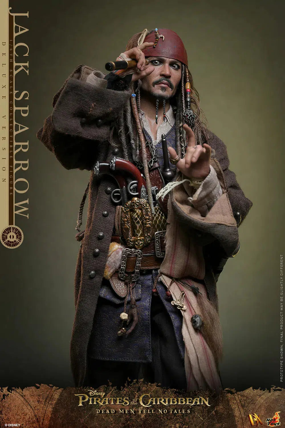 Jack Sparrow: Pirates Of The Caribbean: Dead Men Tell No Tales: Deluxe: Sixth Scale: DX38 Hot Toys