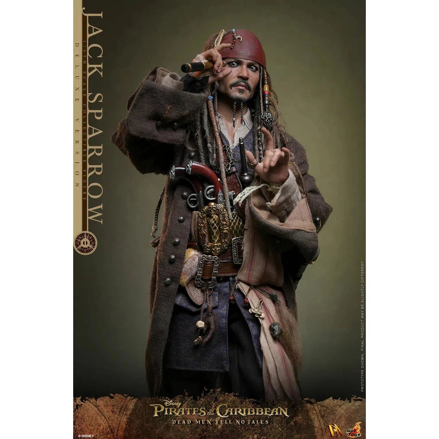 Jack Sparrow: Pirates Of The Caribbean: Dead Men Tell No Tales: Deluxe: Sixth Scale: DX38 Hot Toys