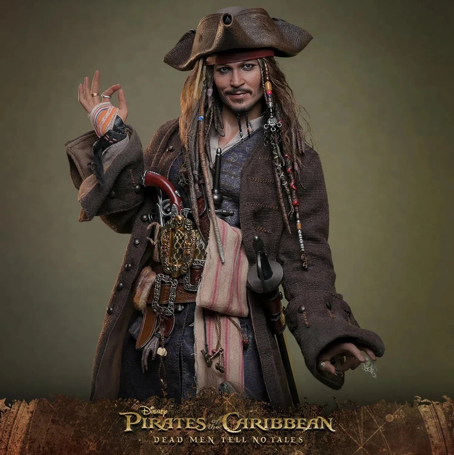 Jack Sparrow: Pirates Of The Caribbean: Dead Men Tell No Tales: Standard: Sixth Scale: DX37 Hot Toys