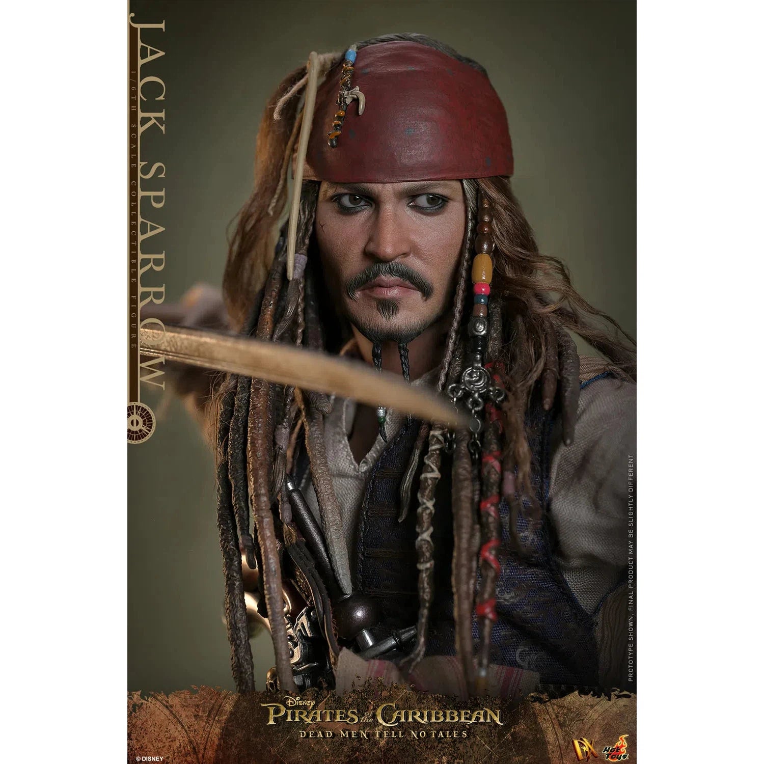 Jack Sparrow: Pirates Of The Caribbean: Dead Men Tell No Tales: Standard: Sixth Scale: DX37 Hot Toys