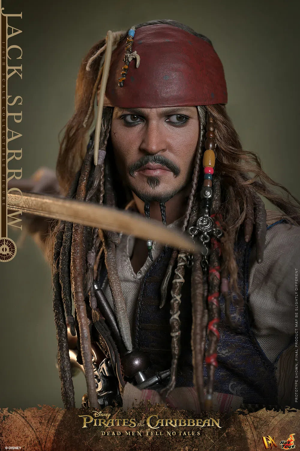 Jack Sparrow: Pirates Of The Caribbean: Dead Men Tell No Tales: Standard: Sixth Scale: DX37 Hot Toys