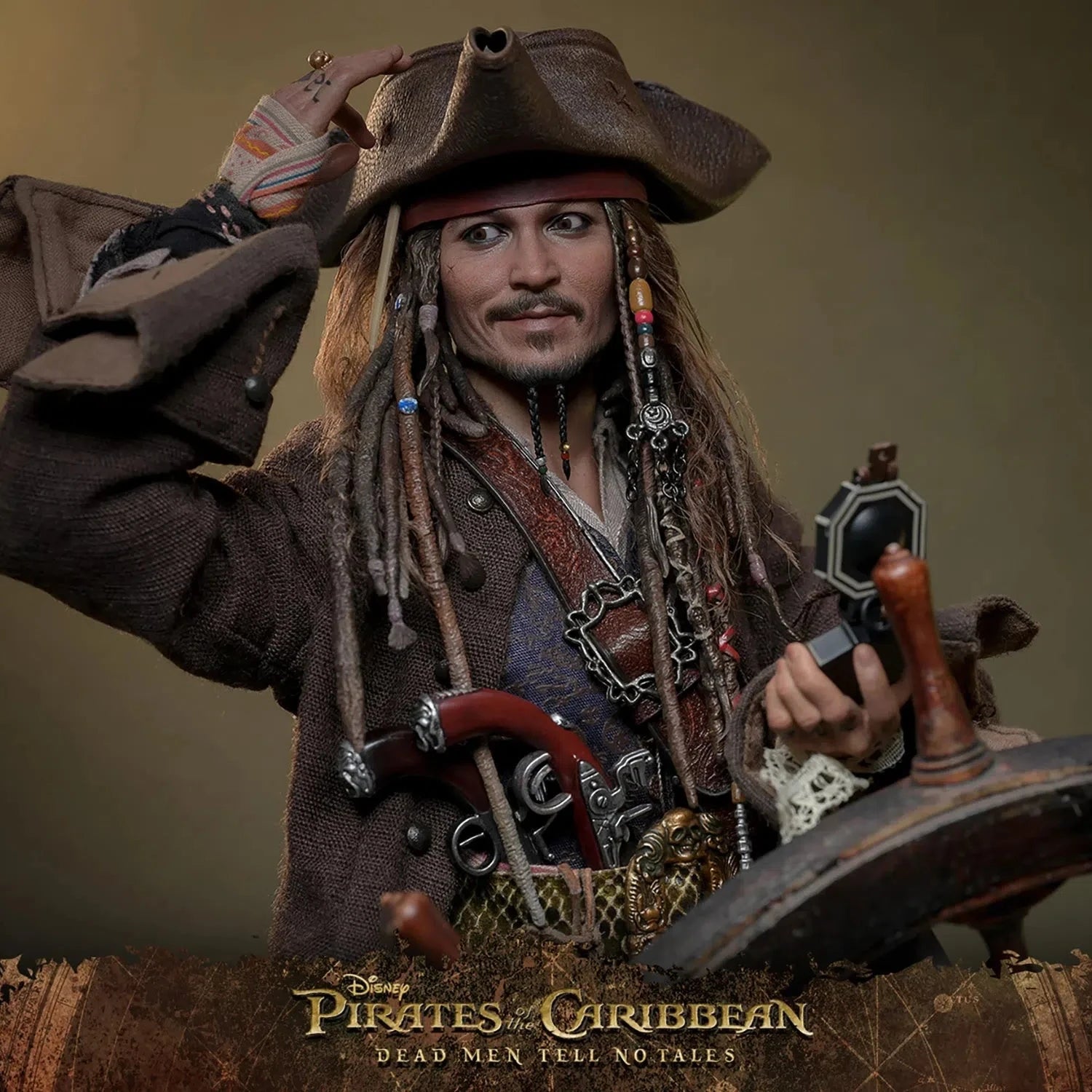 Jack Sparrow: Pirates Of The Caribbean: Dead Men Tell No Tales: Standard: Sixth Scale: DX37 Hot Toys