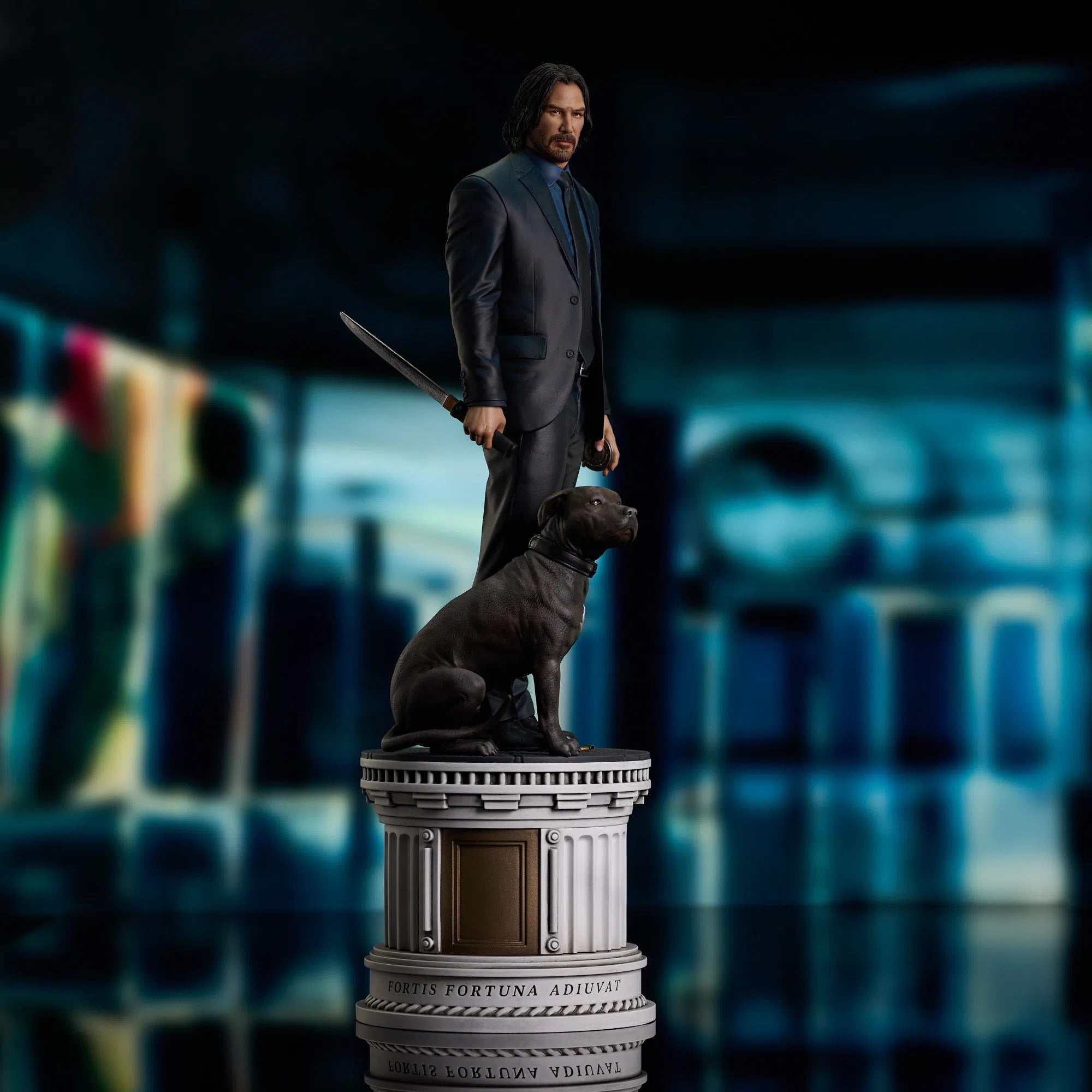 John Wick 3: John Wick & Dog: Milestones Statue: 43cm Diamond Select