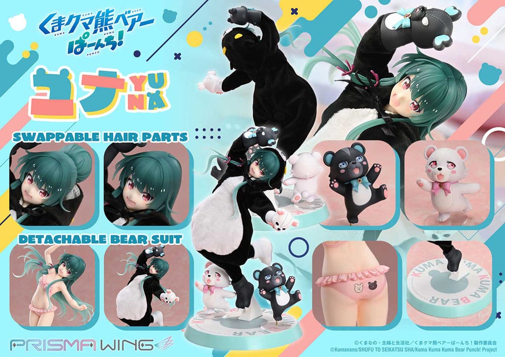 Kuma Kuma Kuma Bear Punch! Prisma Wing PVC Statue 1/7 Yuna 28 cm - Prime 1 Studio Statues