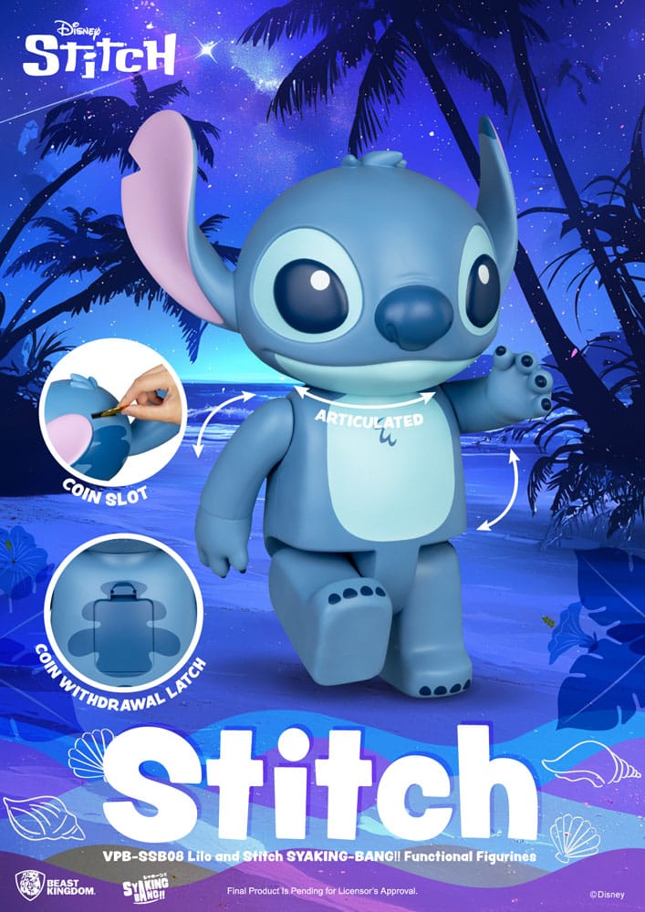 Lilo & Stitch: Stitch: Syaking Bang: Vinyl Piggy Bank - Beast Kingdom Toys Piggy Bank