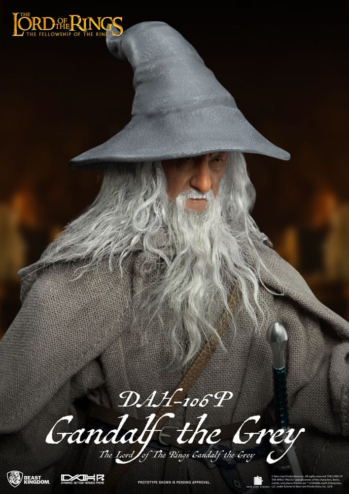 Lord of the Rings: Gandalf the Grey: Dynamic 8ction Heroes Action Figure - Beast Kingdom Toys Action Figures