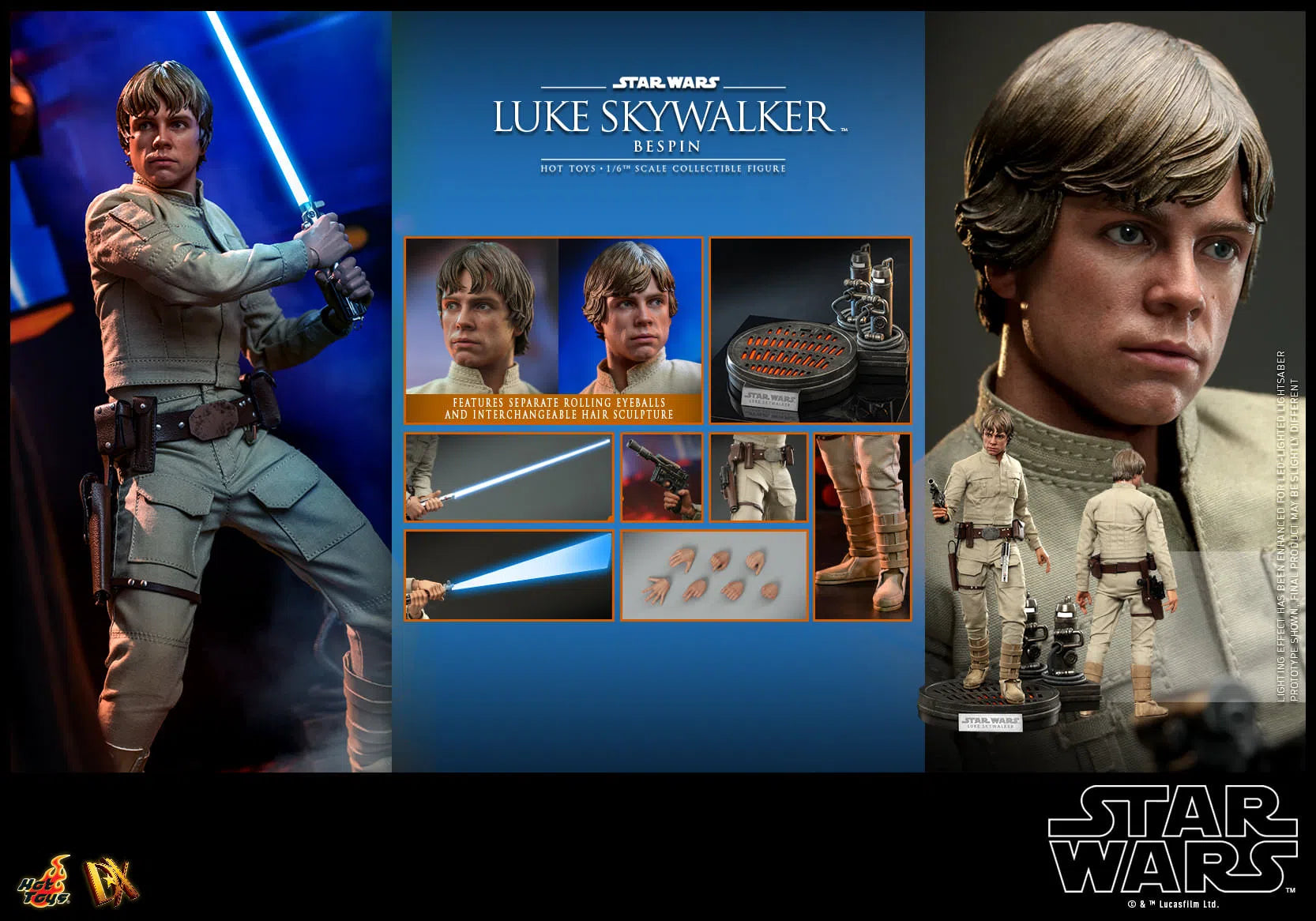 Luke Skywalker: Bespin: Standard: Star Wars: DX24 Hot Toys